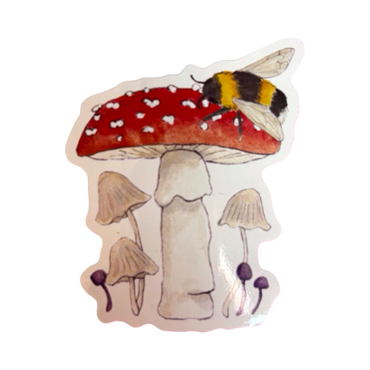 Toadstool Art Sticker