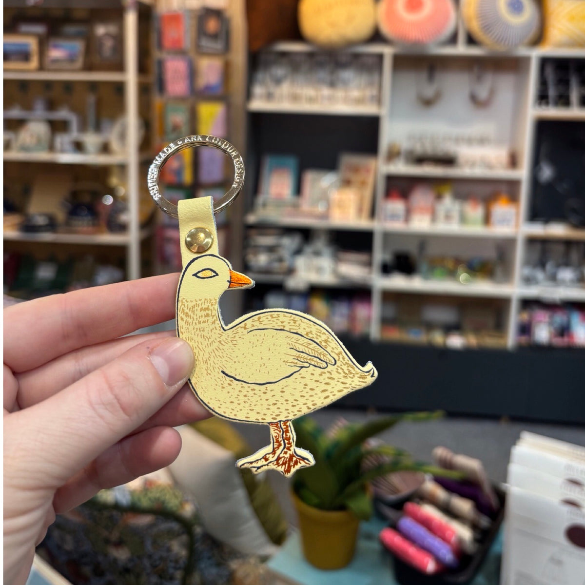 Silly Goose Leather Keyring