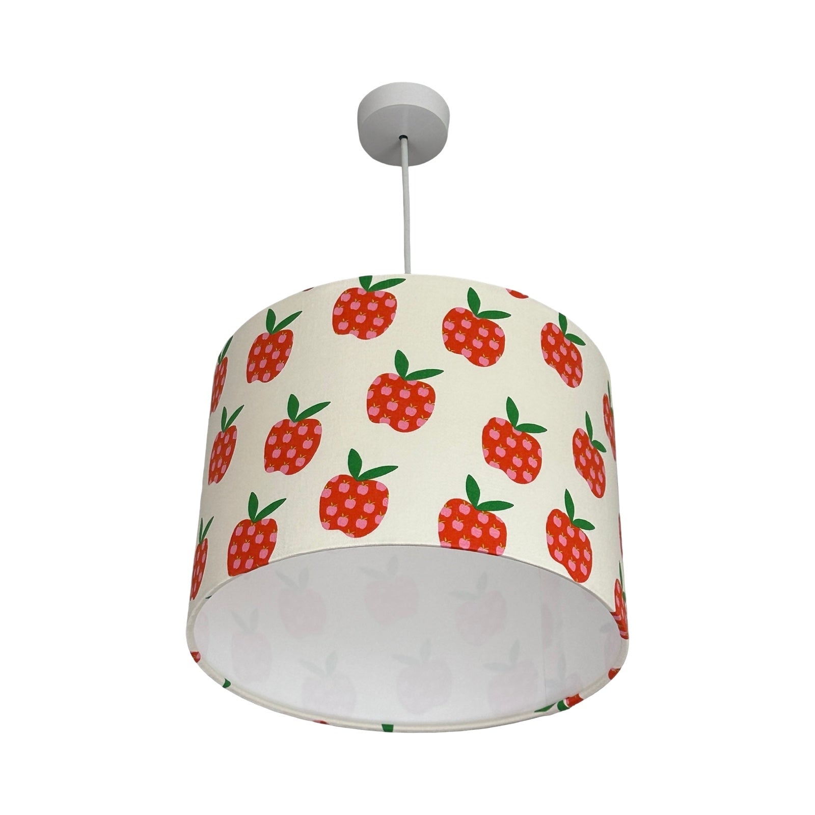 Red Apples Drum Lampshade