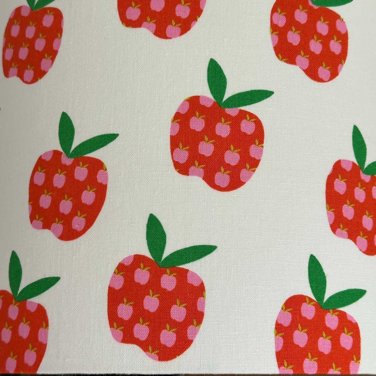 Red Apples Drum Lampshade