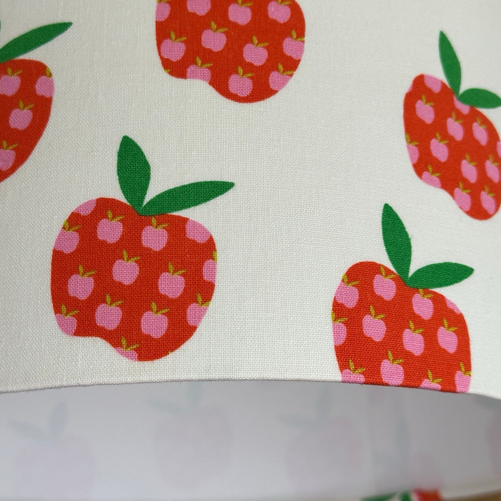 Red Apples Drum Lampshade
