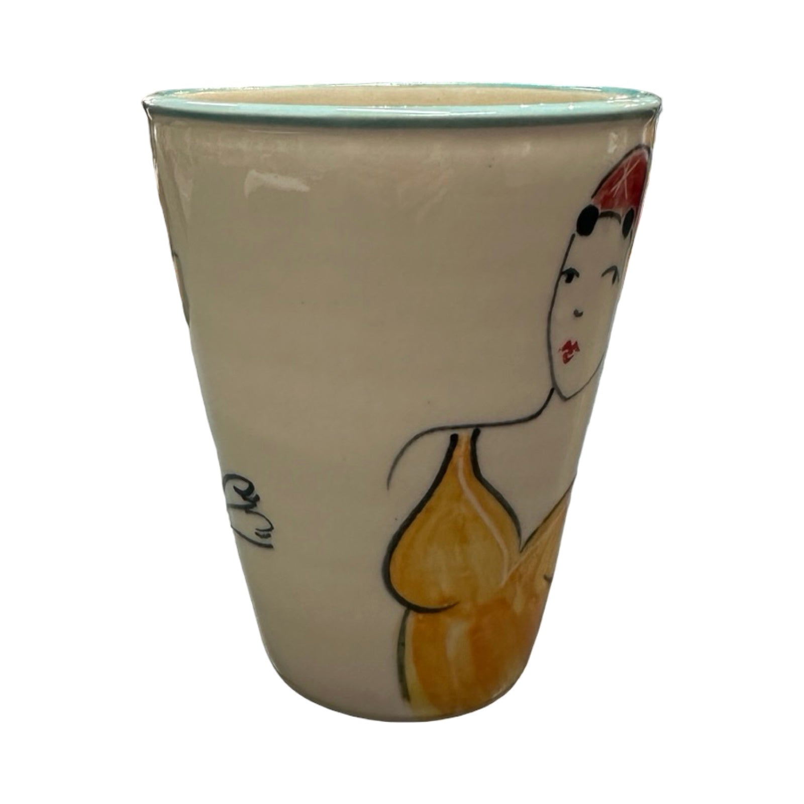 Swimmer Ceramic Mug Yellow