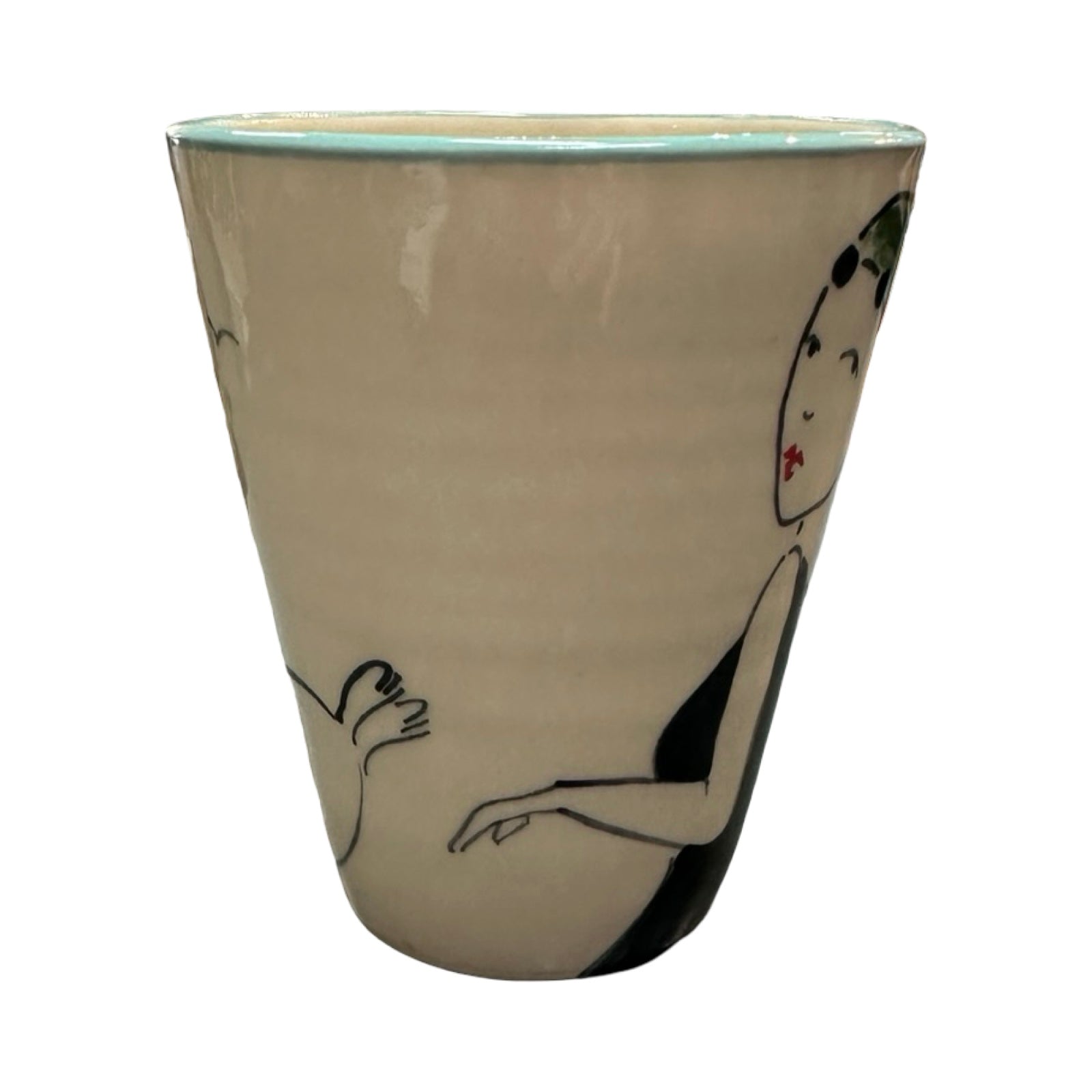 Swimmer Ceramic Mug Black