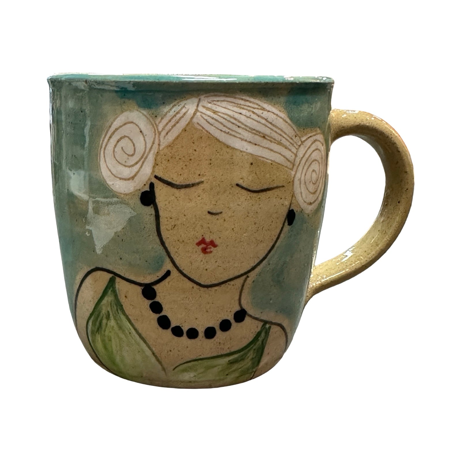 Seaside Ceramic Mug Blue and Green