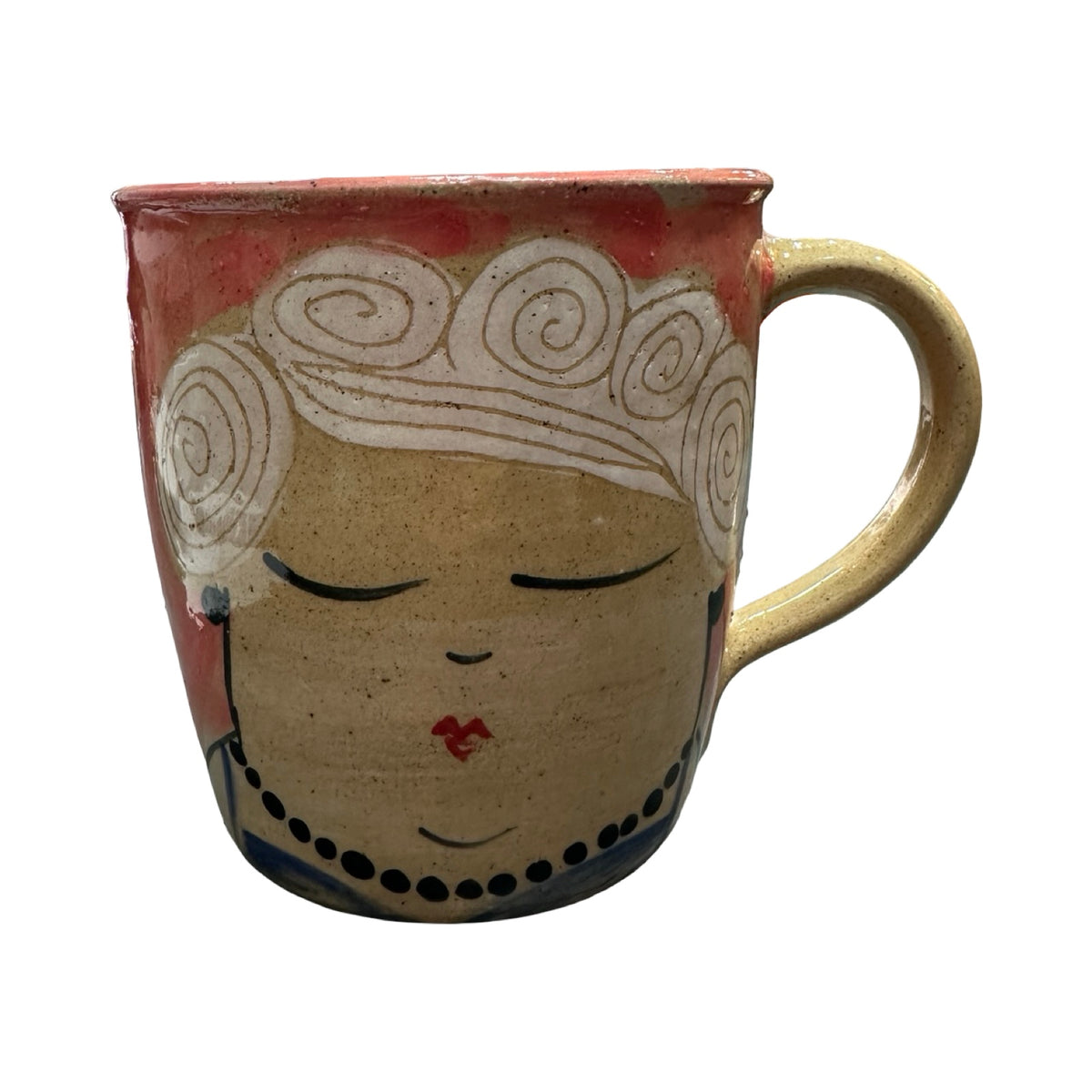 Seaside Ceramic Mug Pink and Blue