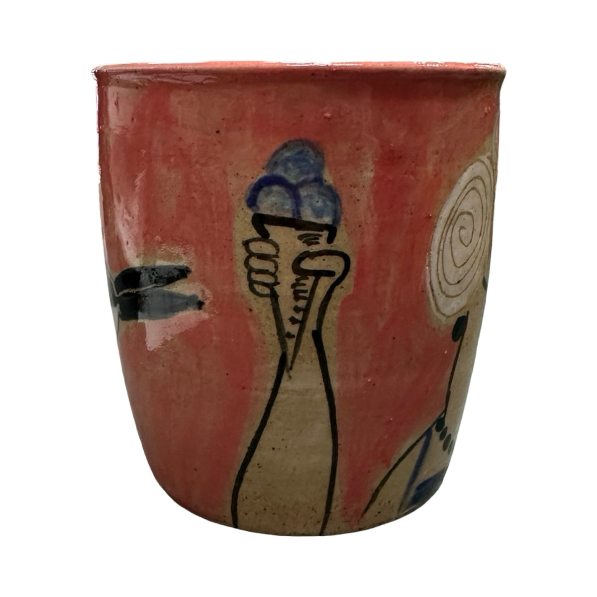 Seaside Ceramic Mug Pink and Blue