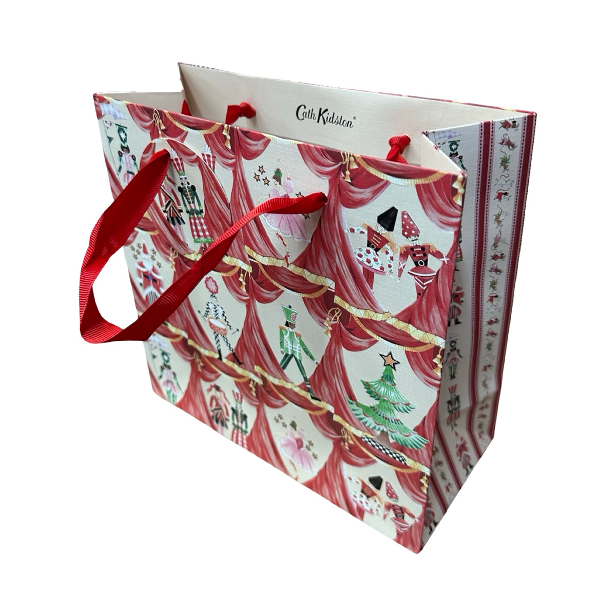Nutcracker Curtain Christmas Gift Bag Medium