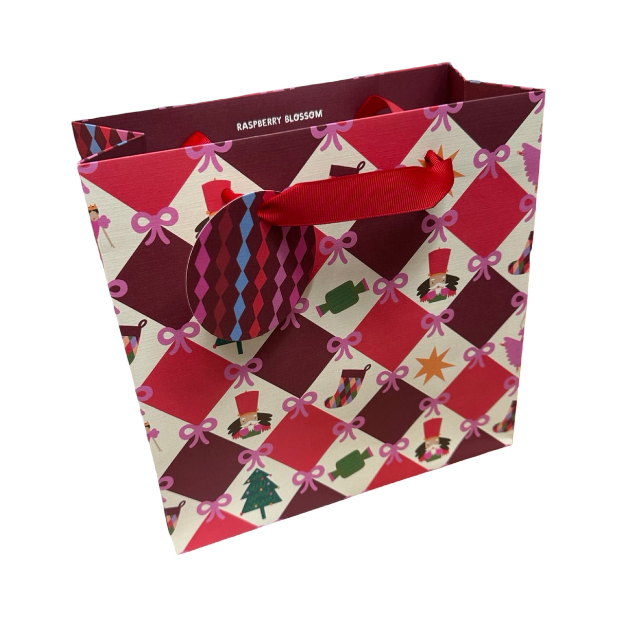 Harlequin Christmas Gift Bag Medium