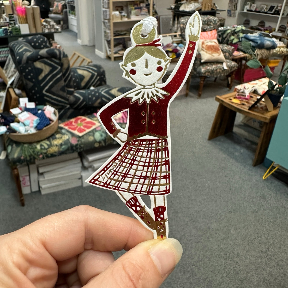 Highland Dancer Letterpress Ornament