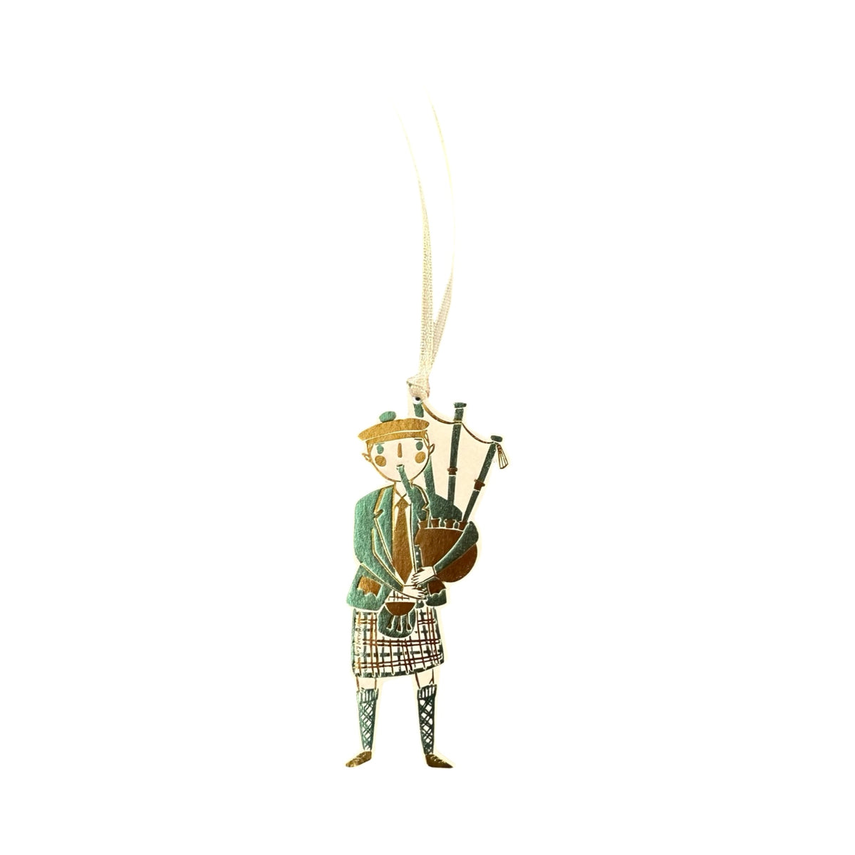 Bagpiper Letterpress Ornament
