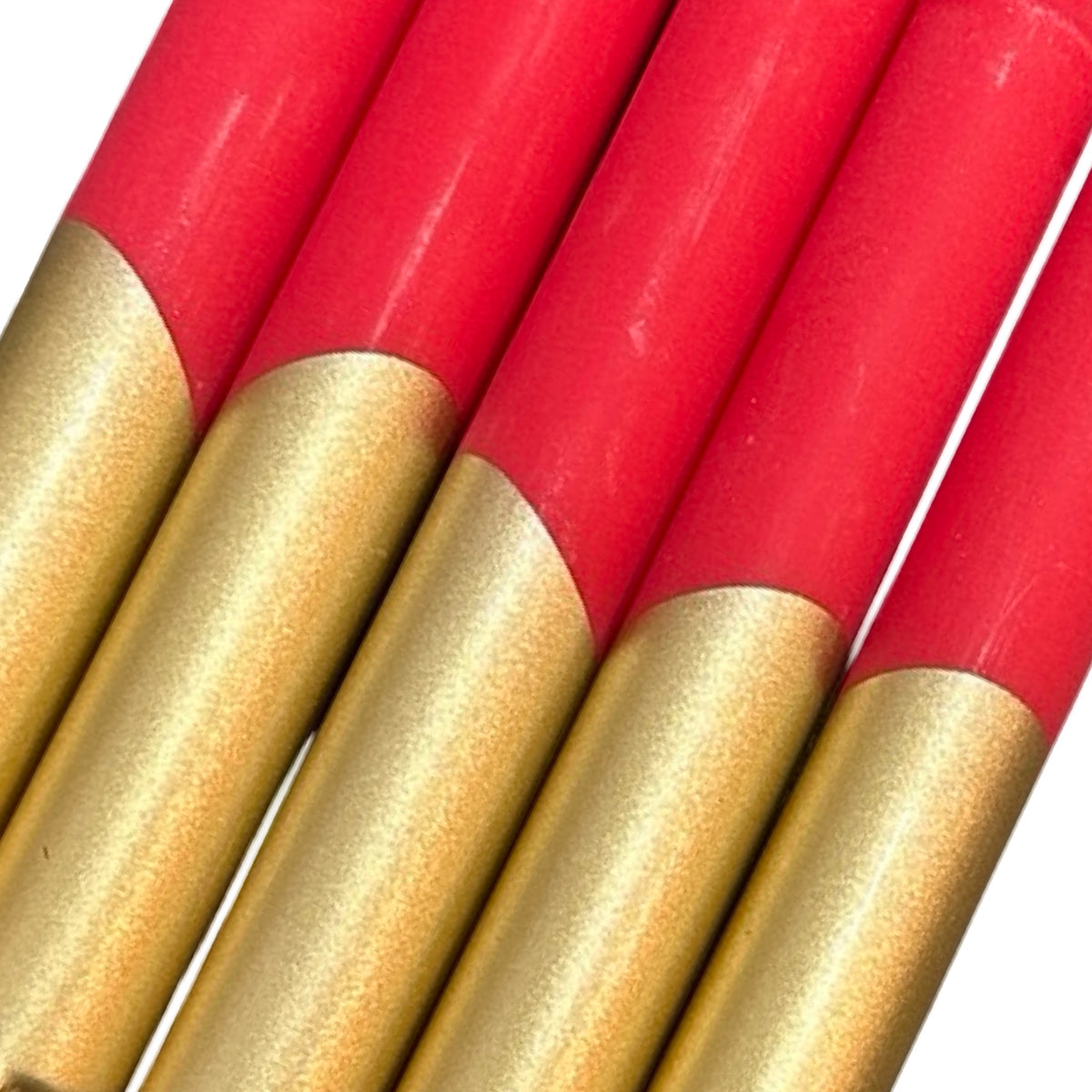 Red and Gold Metallic Handmade Dinner Candle