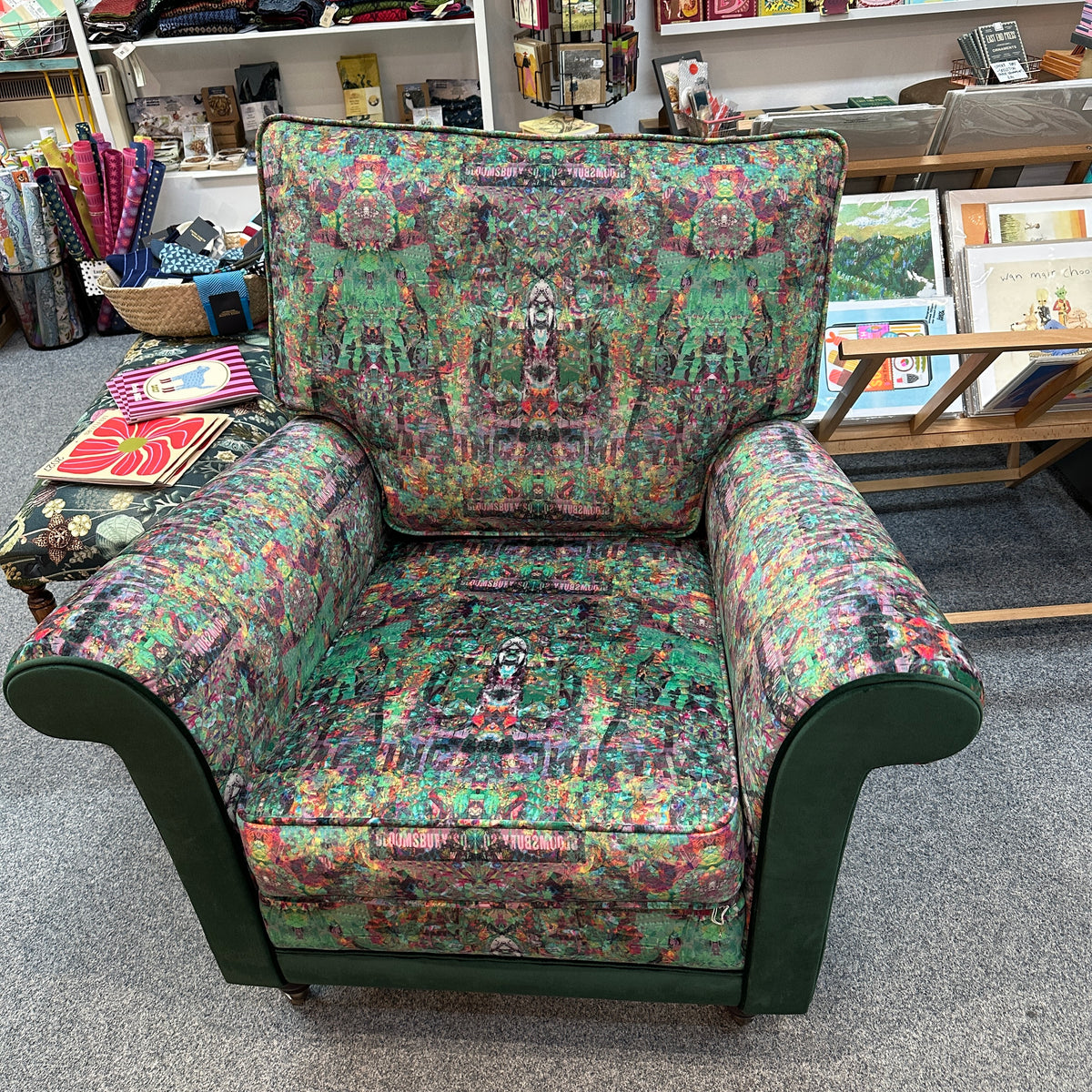 Green Velvet Armchair