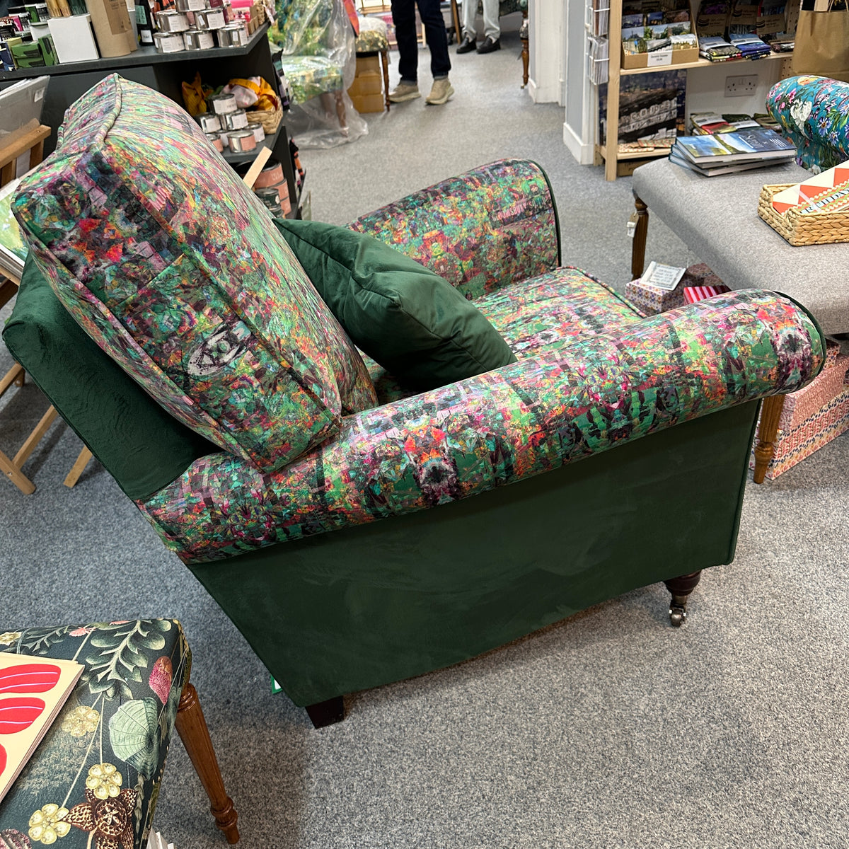 Green Velvet Armchair