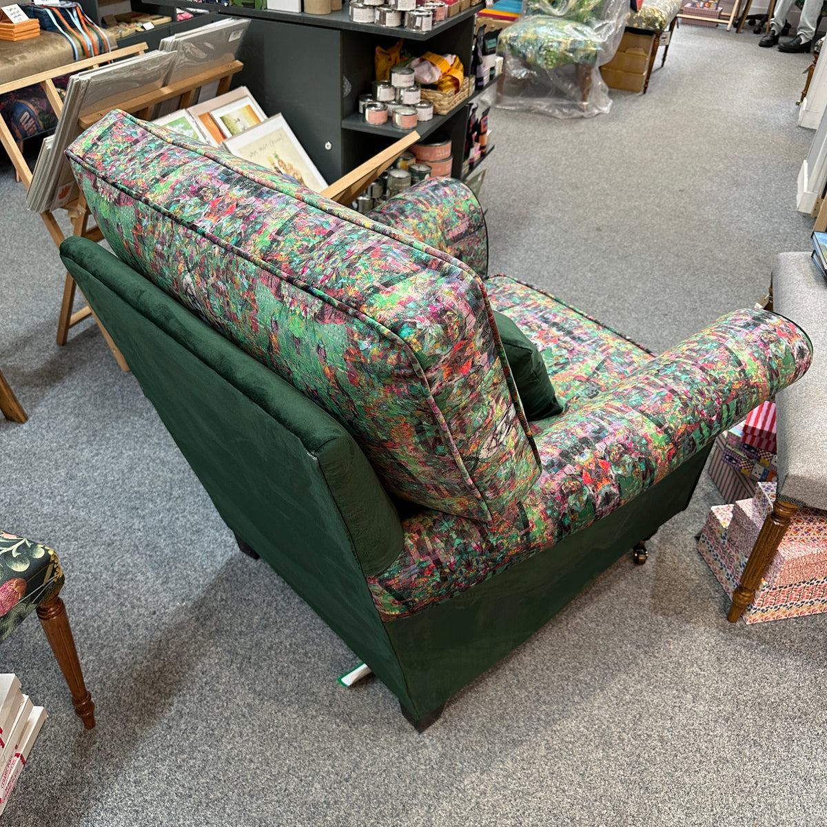 Green Velvet Armchair