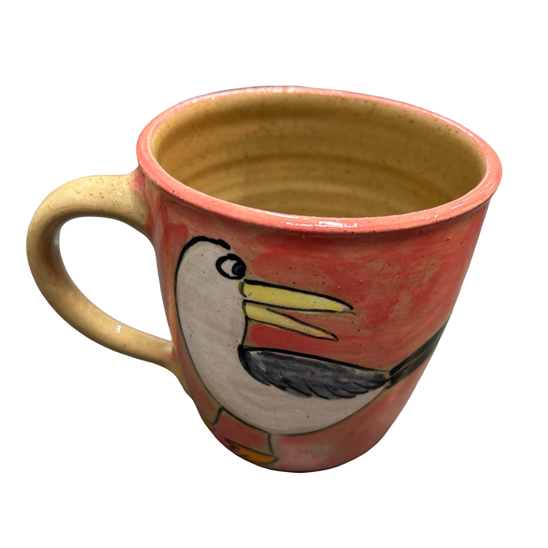 Seaside Ceramic Mug Pink and Blue