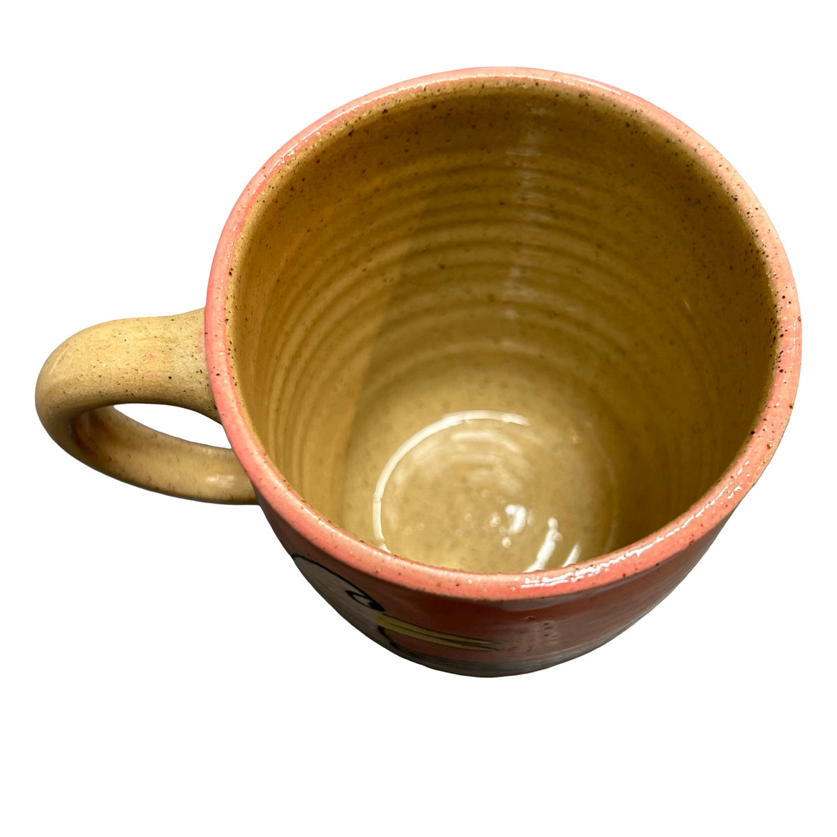 Seaside Ceramic Mug Pink and Green