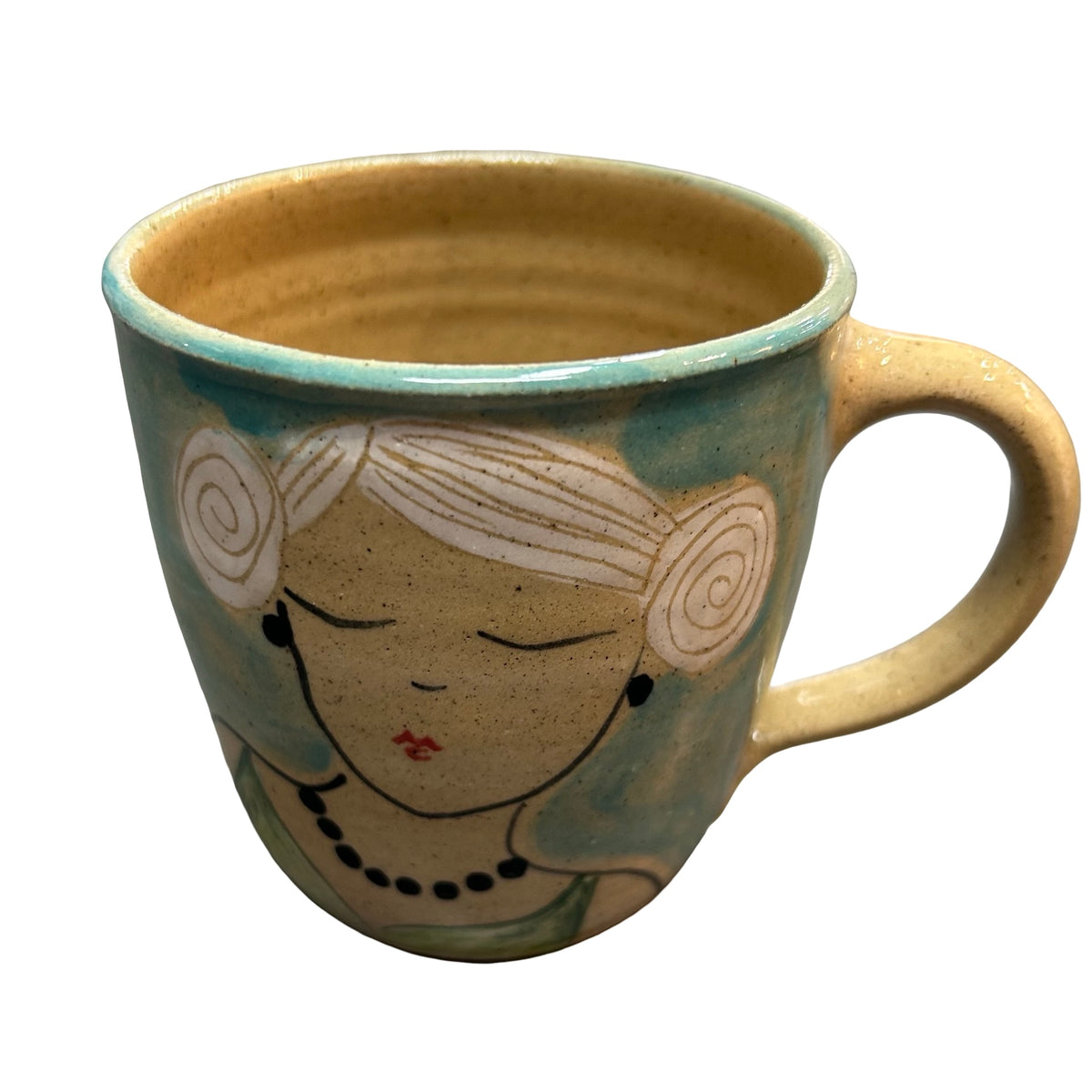 Seaside Ceramic Mug Blue and Green