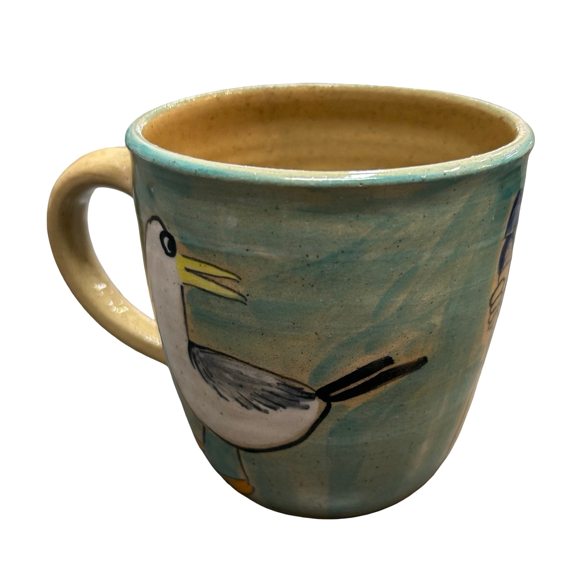 Seaside Ceramic Mug Blue and Green