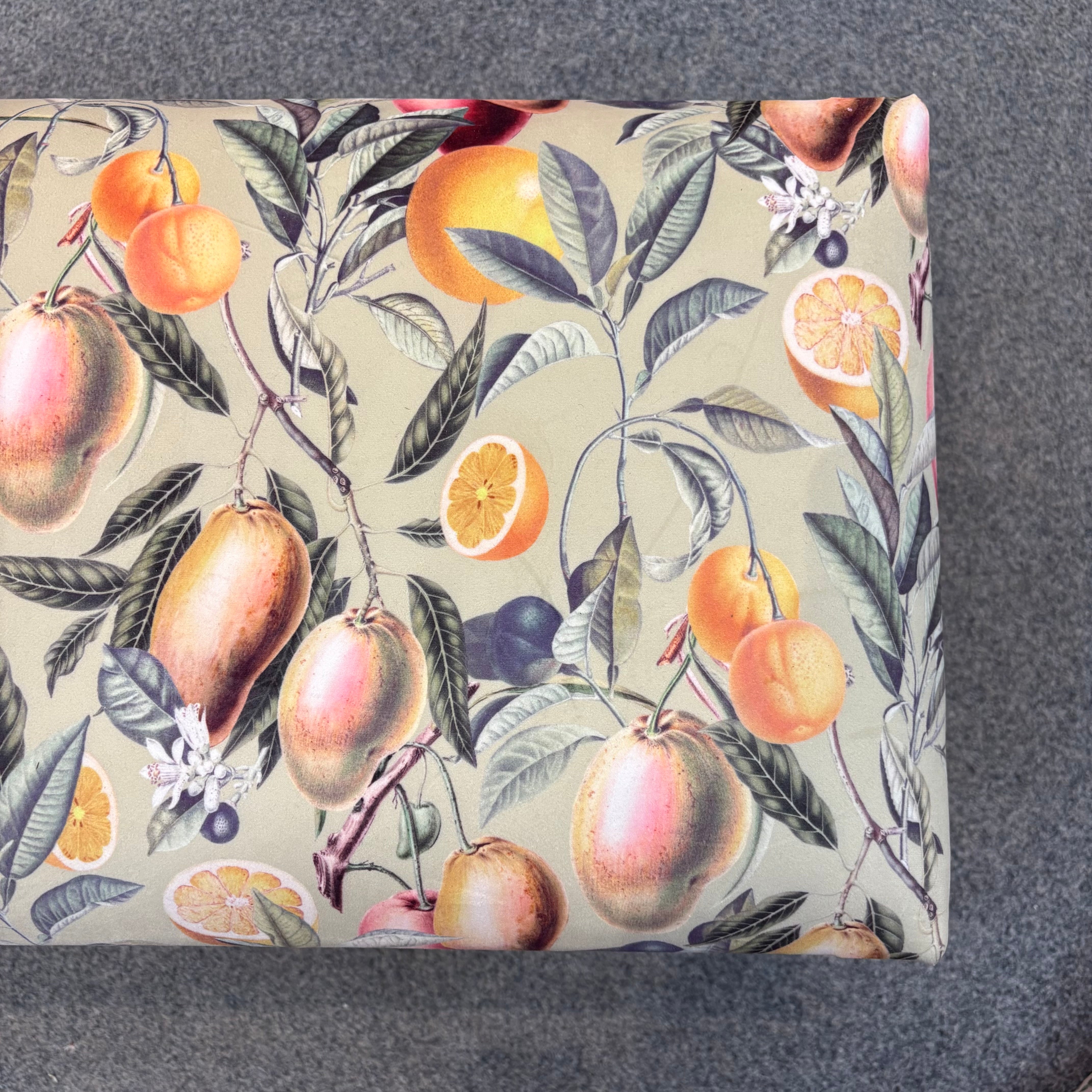 Mango Fruit Tree Velvet Bench