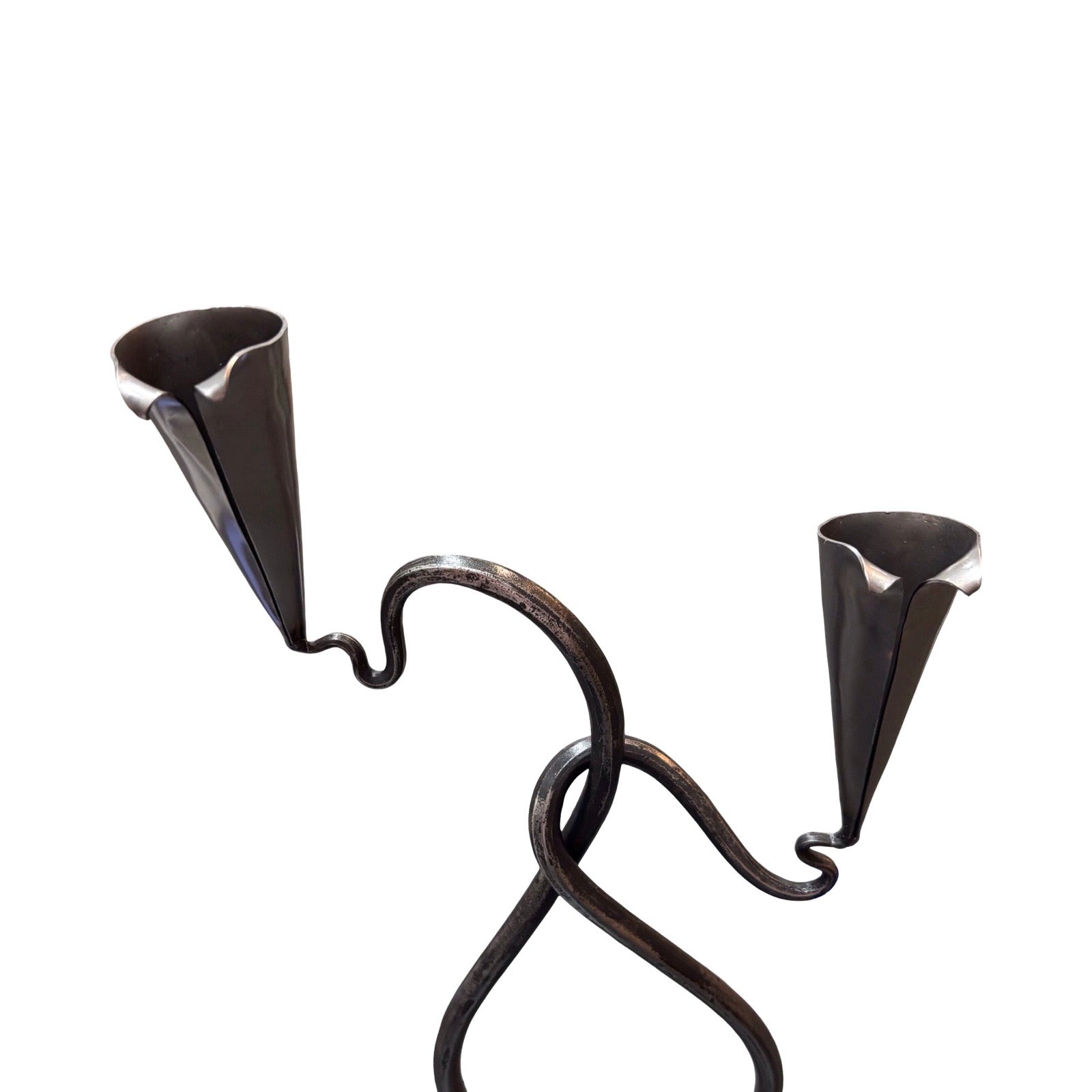 Crossover Steel Candlestick