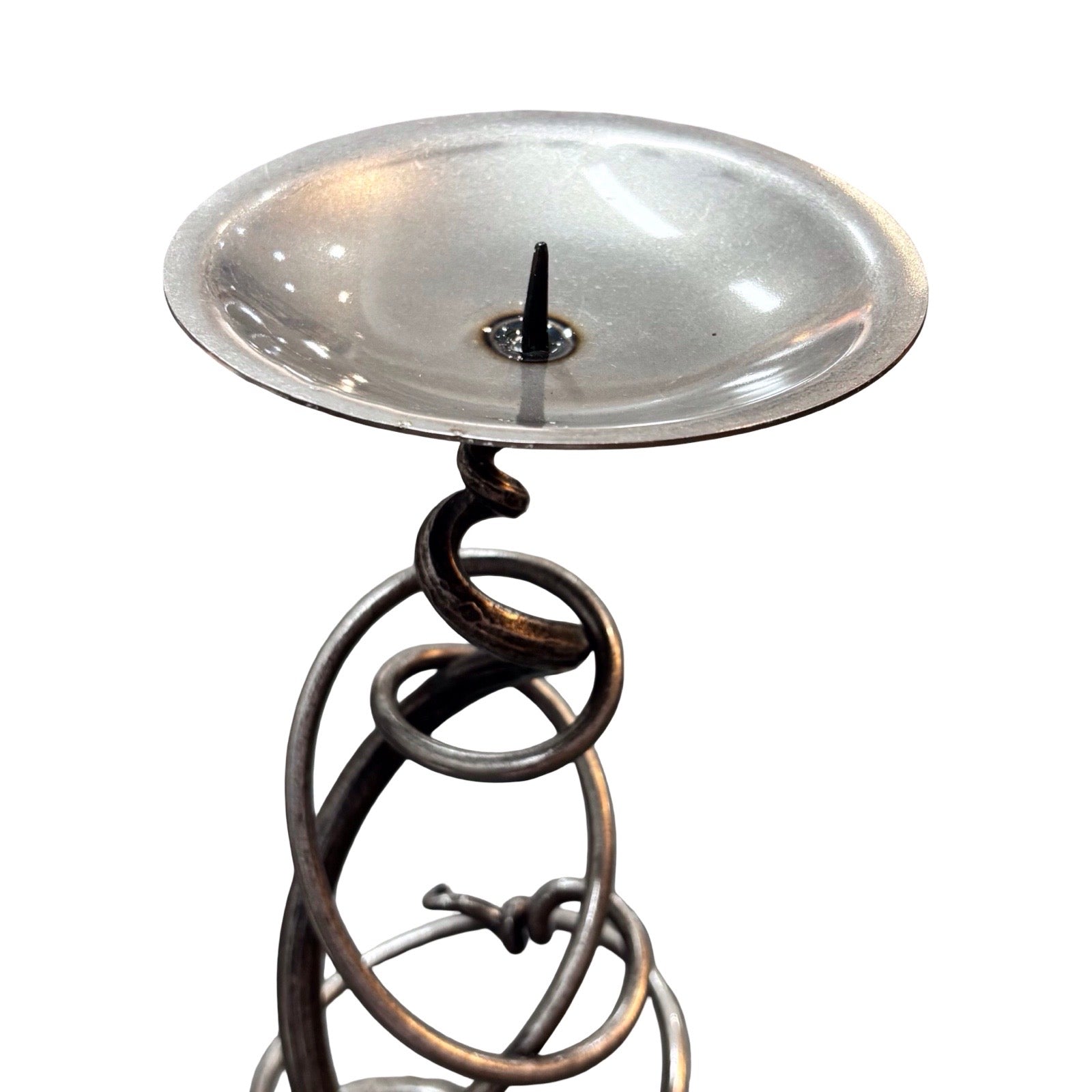 Single Tangle Steel Candlestick