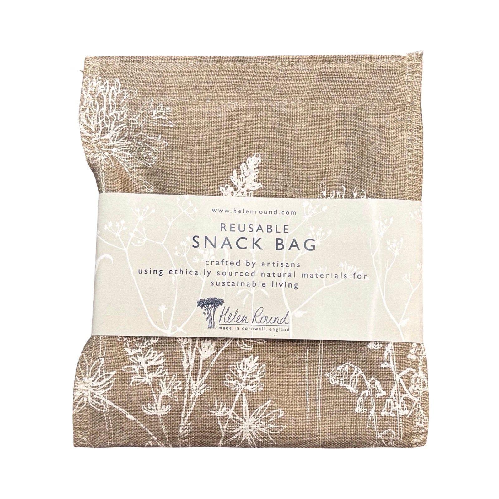 Natural Linen Reusable Snack Bag