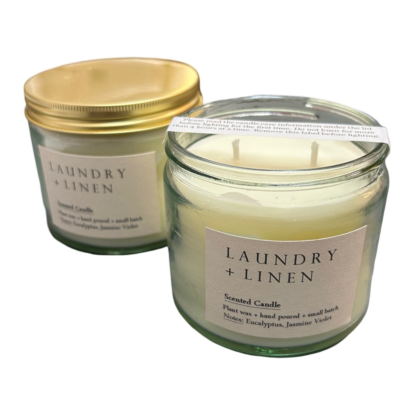 Laundry and Linen Glass Jar Candle