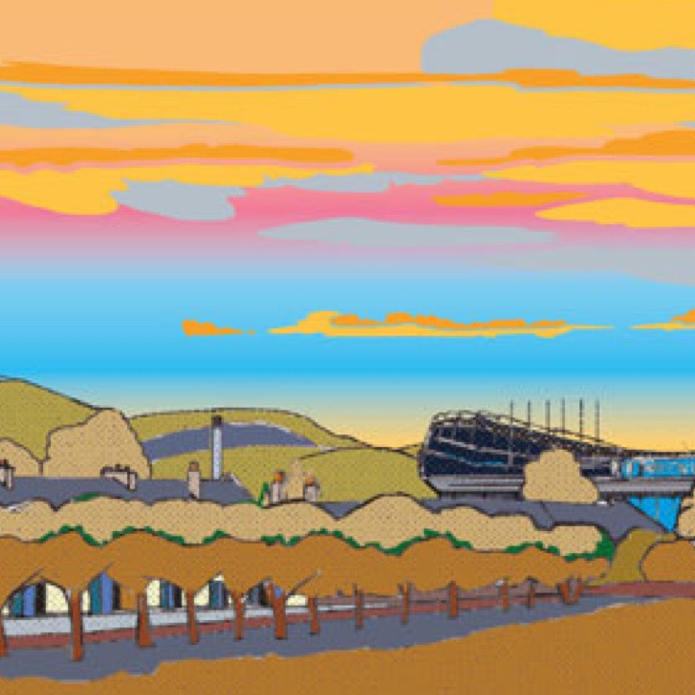 This is a panoramic print in a 20x10inch Mount illustrating the Murrayfield Stadium, home of Scottish Rugby, Edinburgh.