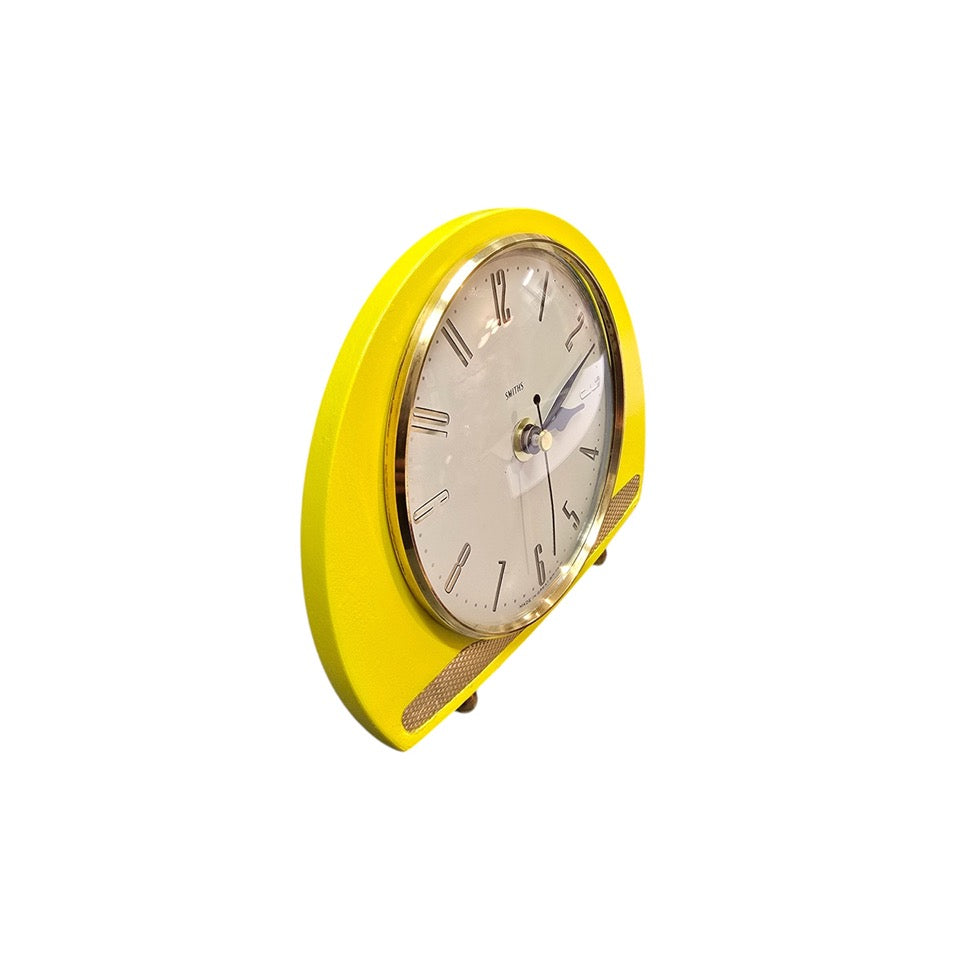 Smiths Small Yellow Clock