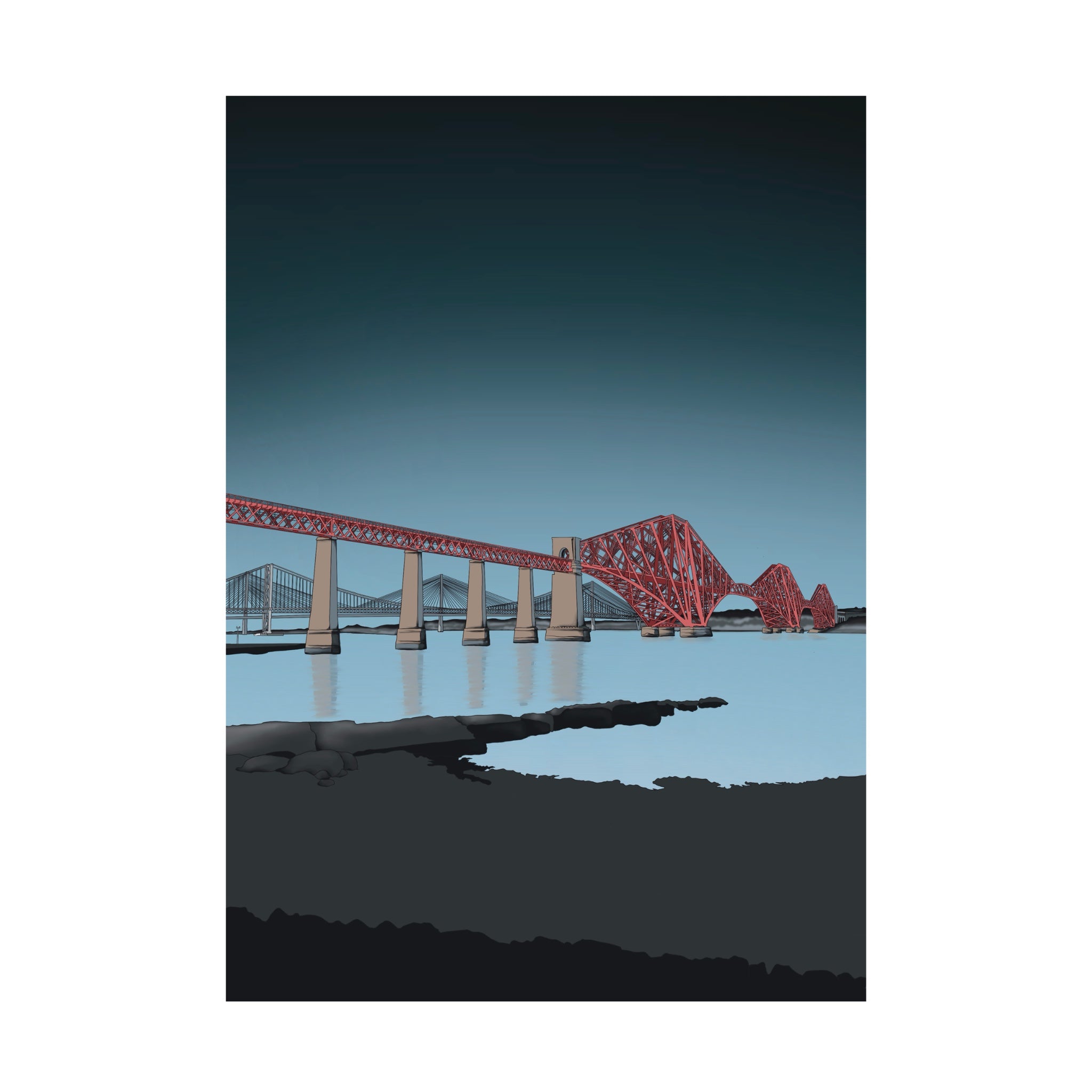 Forth Bridges Art Print