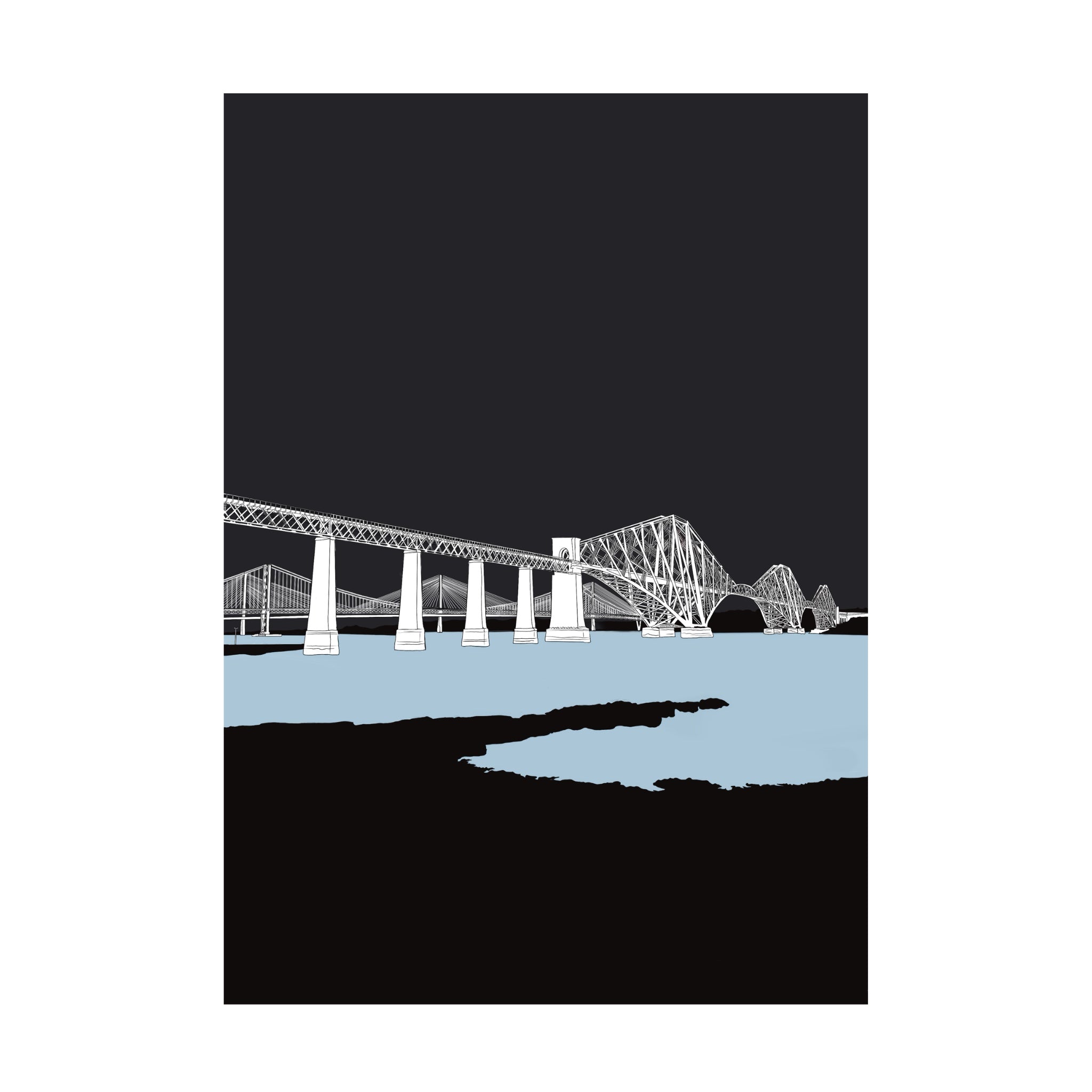 Forth Bridges Art Print Graphic