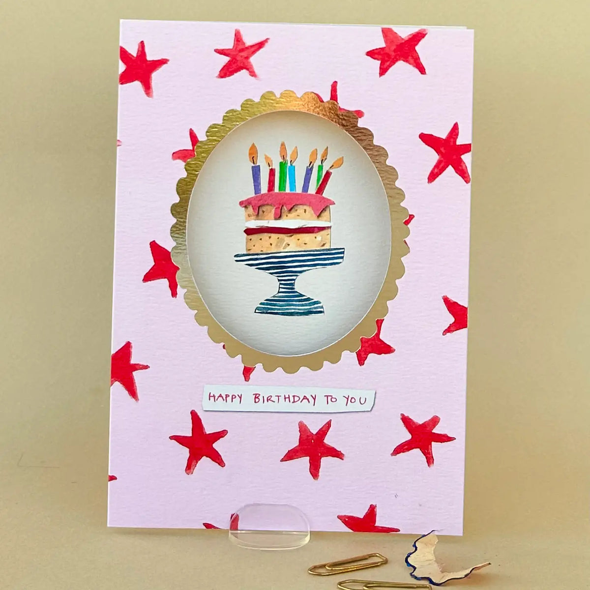 Birthday Cake Collage Card
