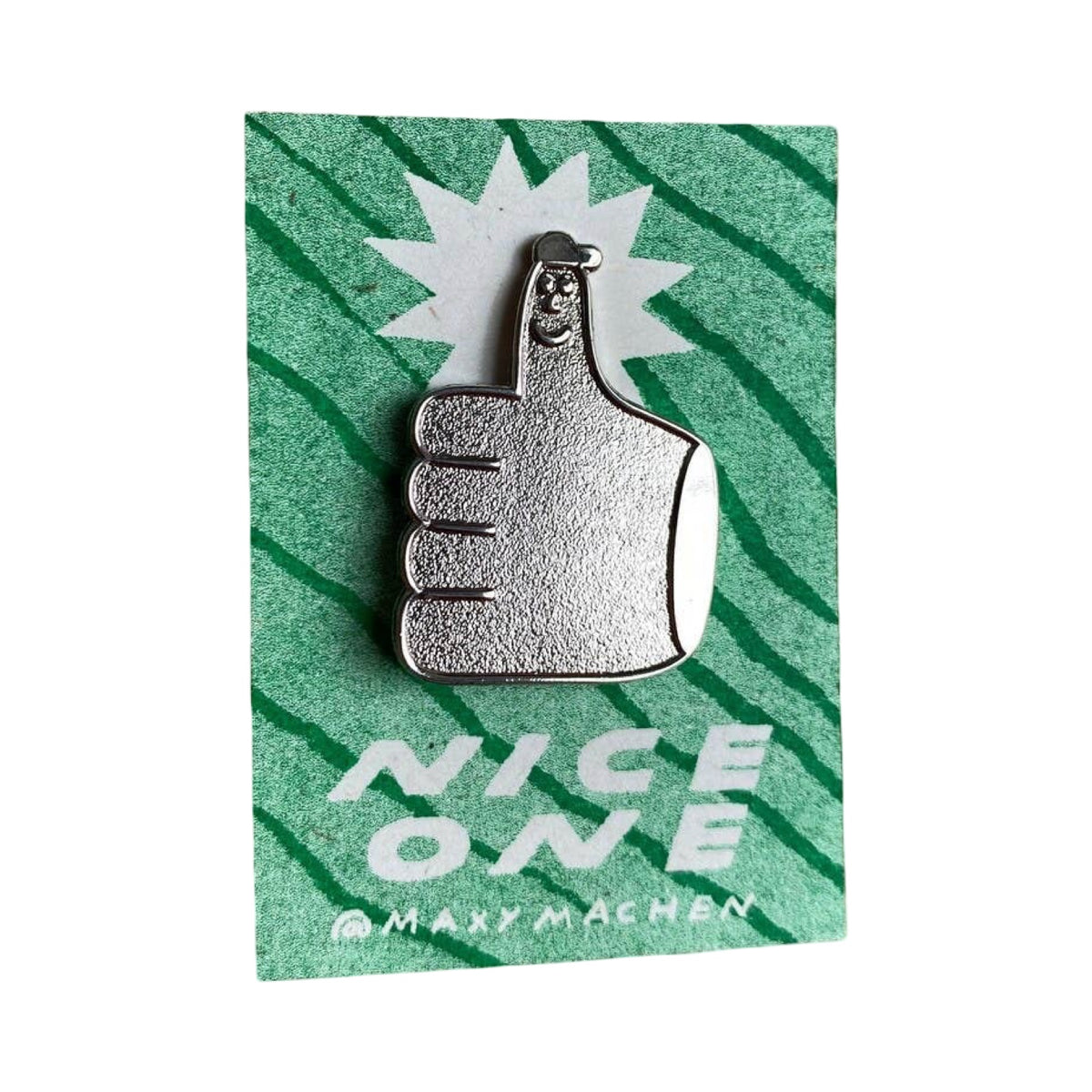 Nice One Thumb Pin Badge