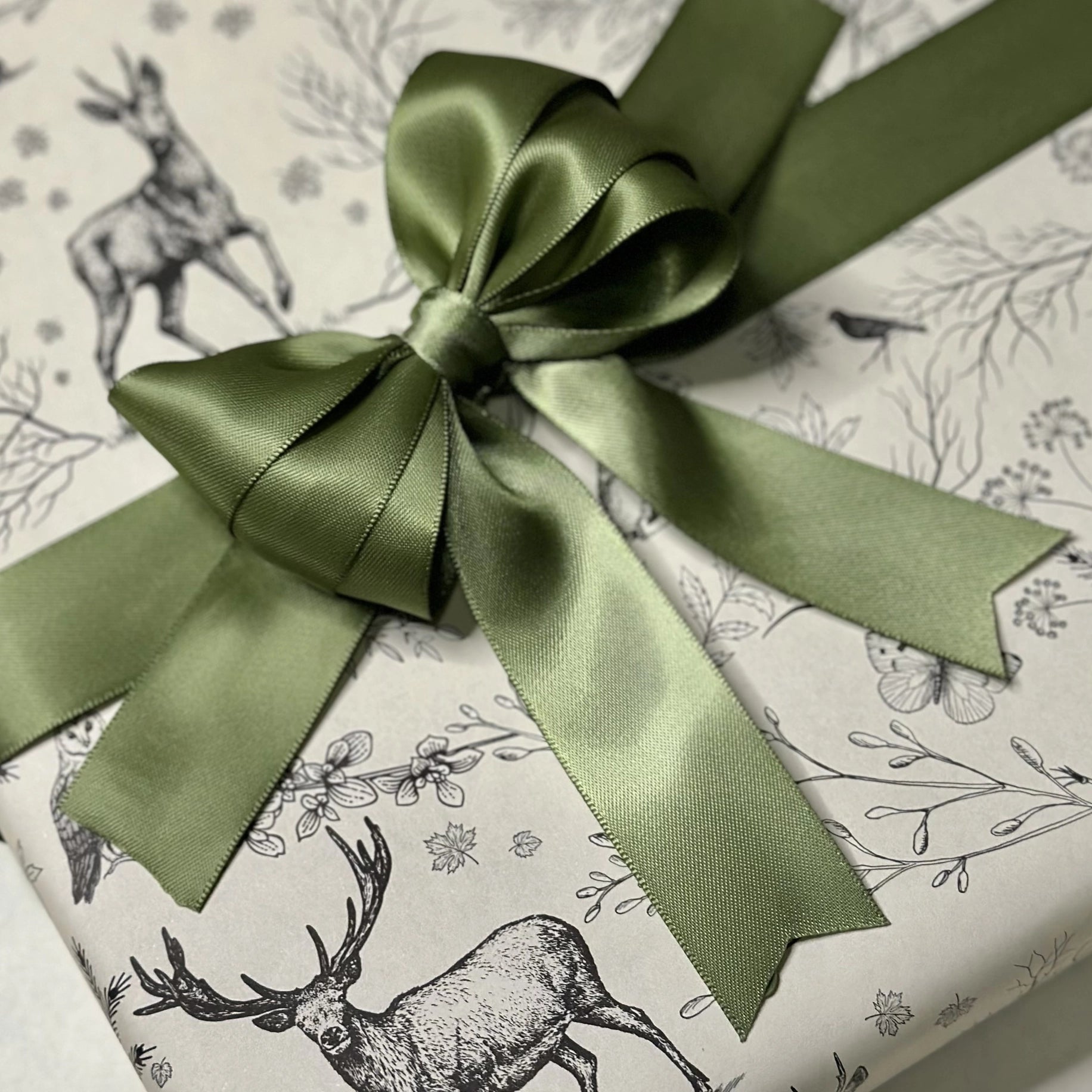 Willow Green Luxury Satin Silk Ribbon