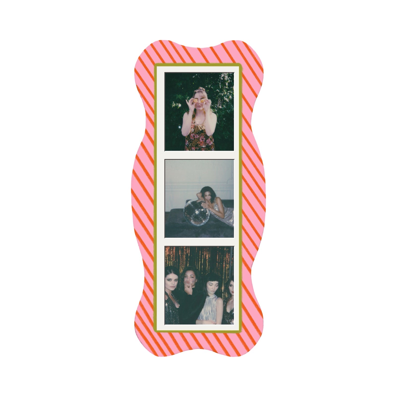 Striped Magnetic Photo Strip Frame