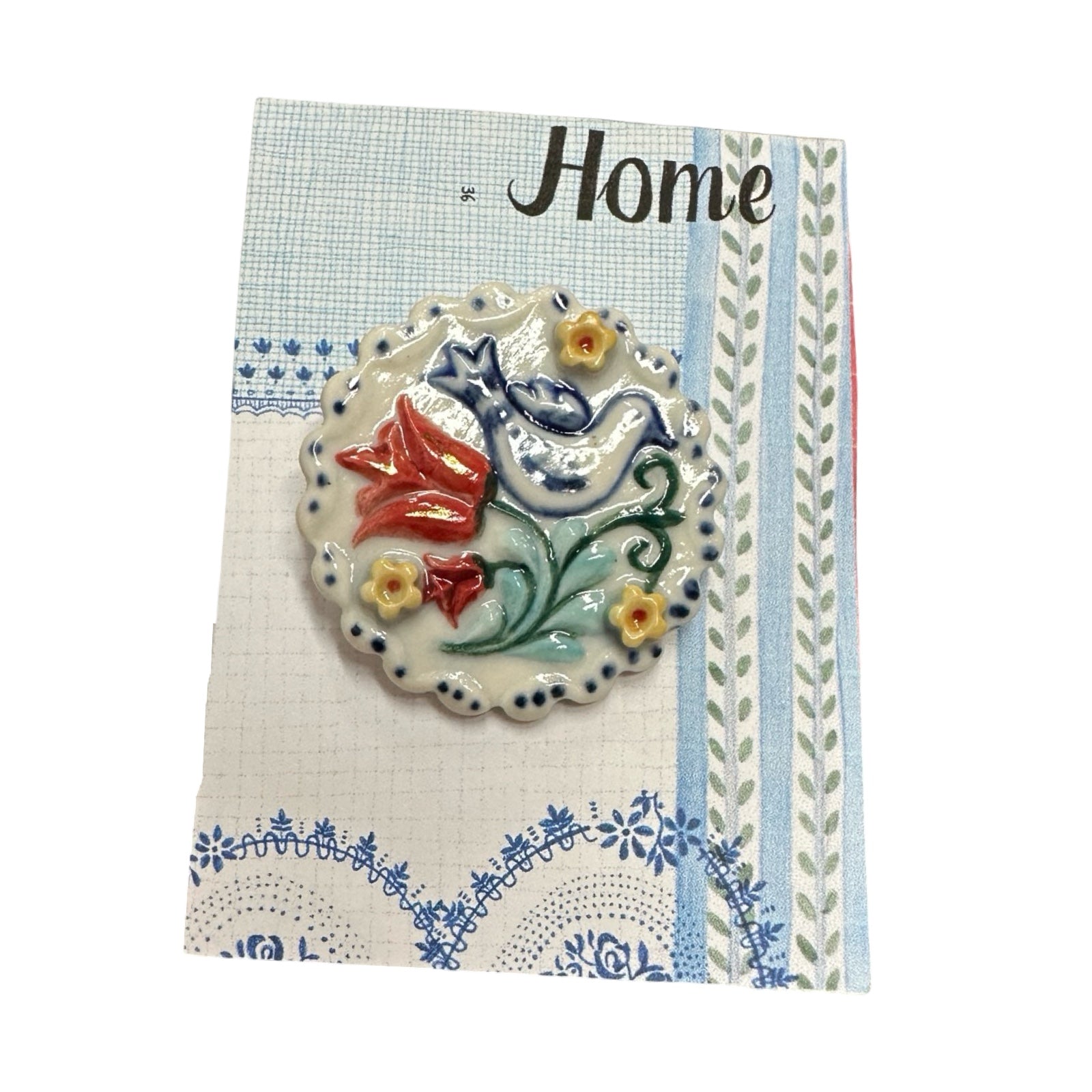 Bird Porcelain Brooch