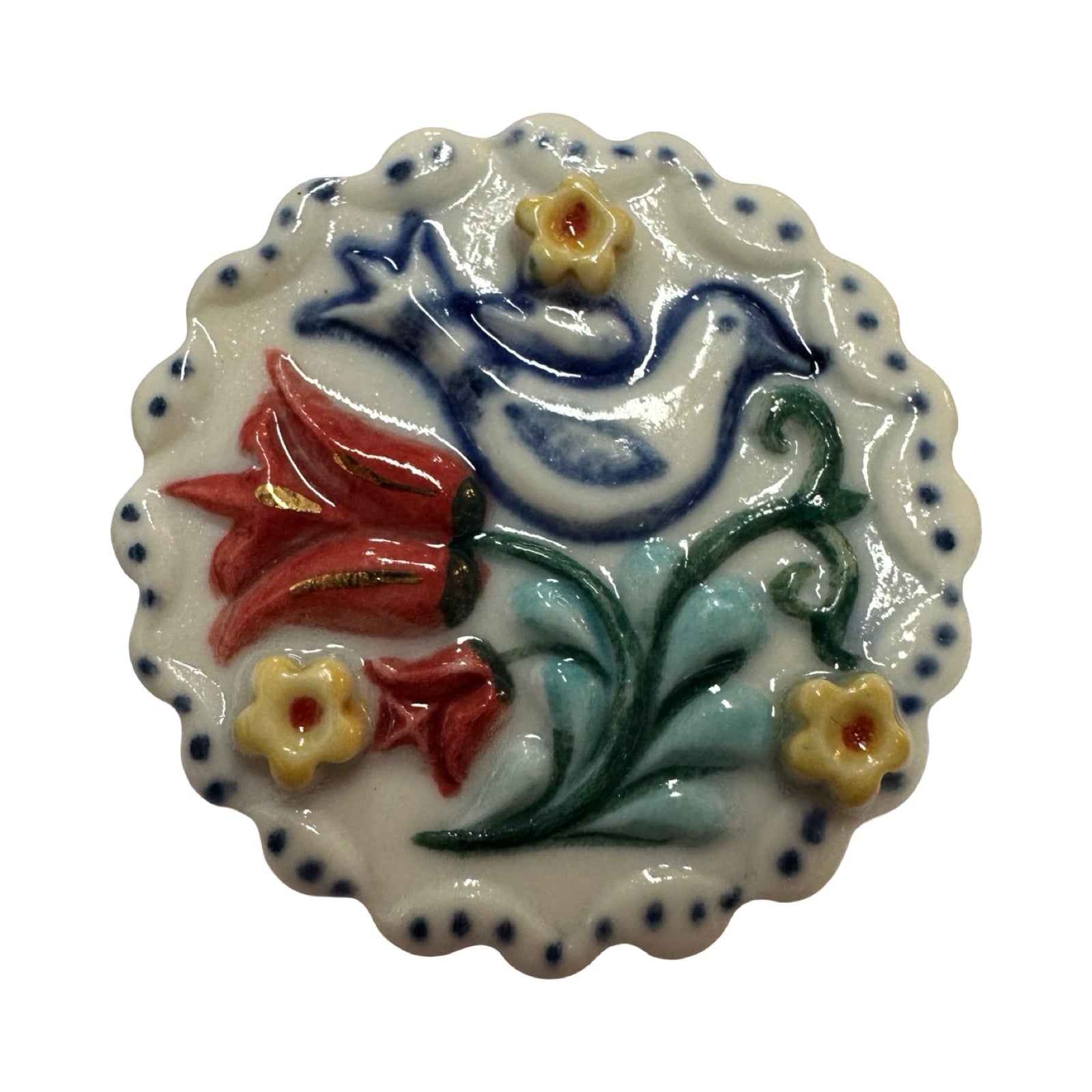 Bird Porcelain Brooch