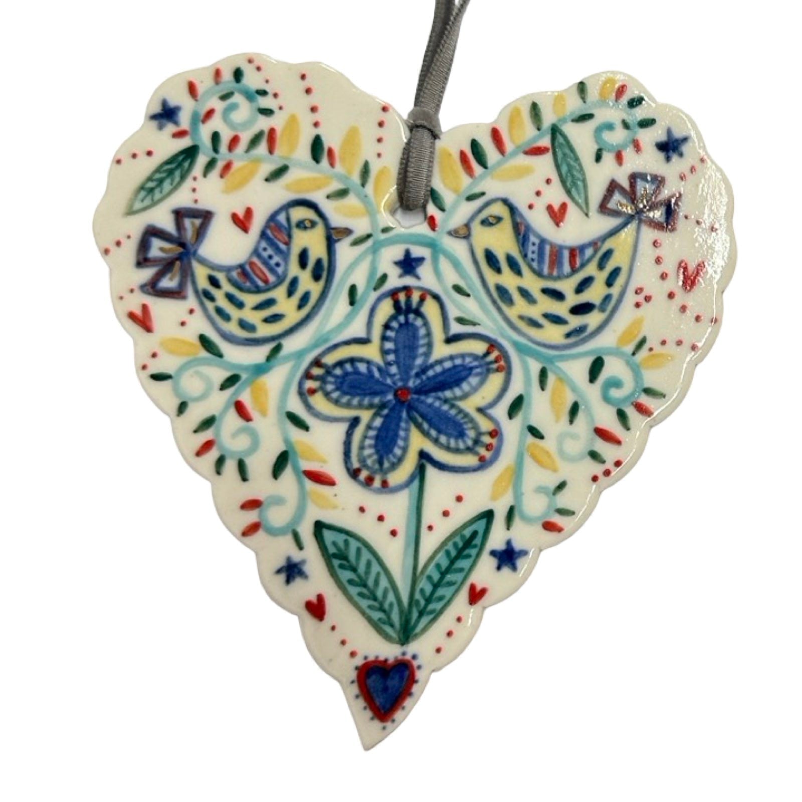 Birds Porcelain Heart