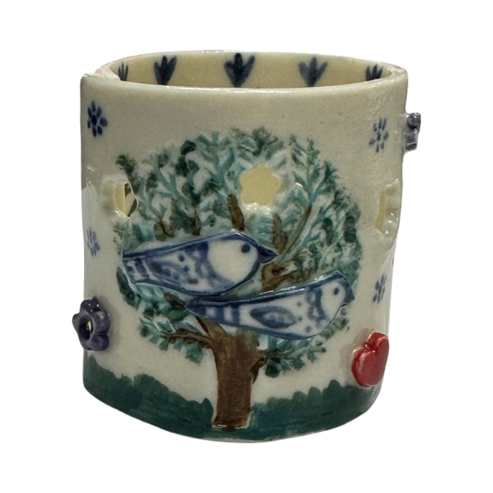 Birds Porcelain Tea Light Holder