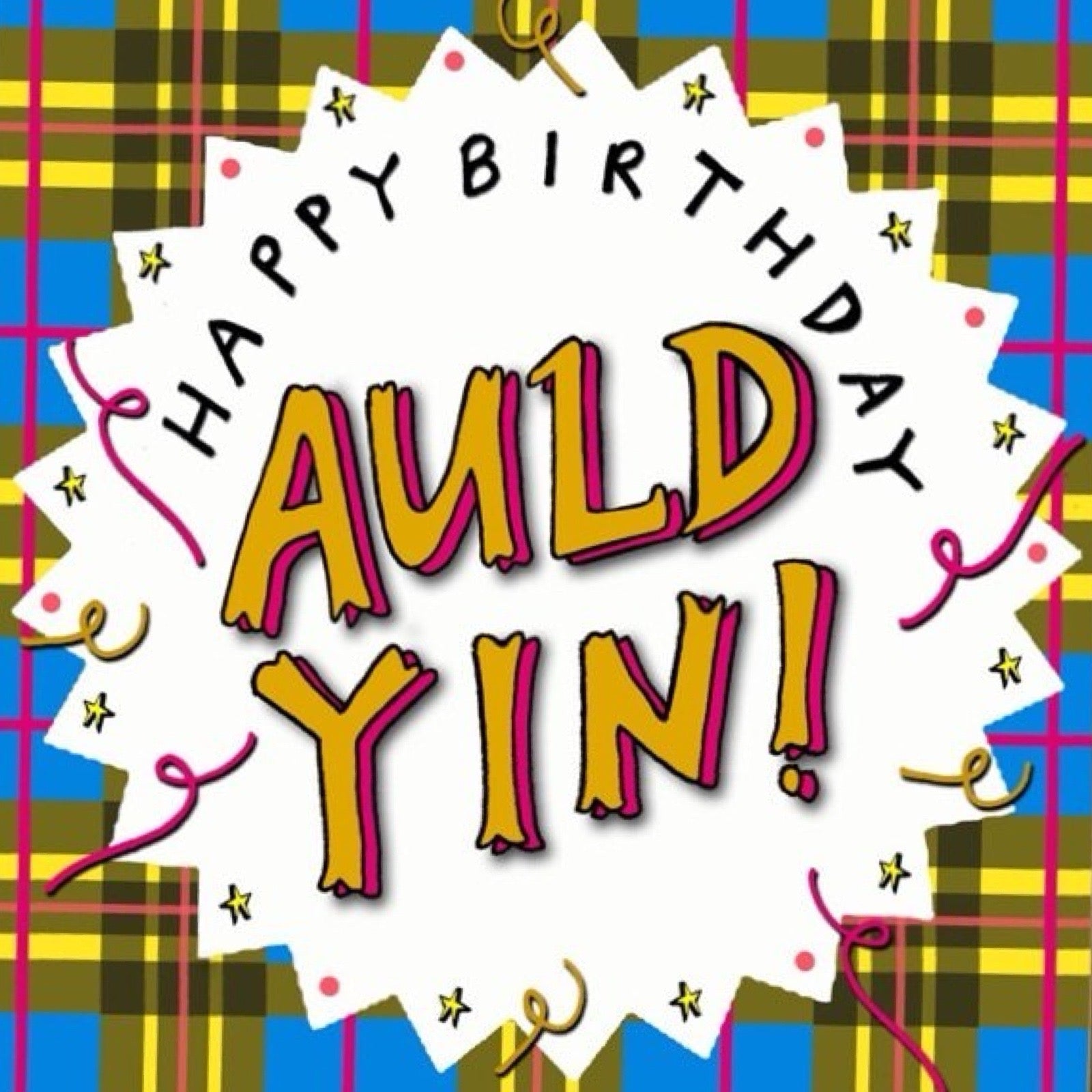 Close up of auld yin card.