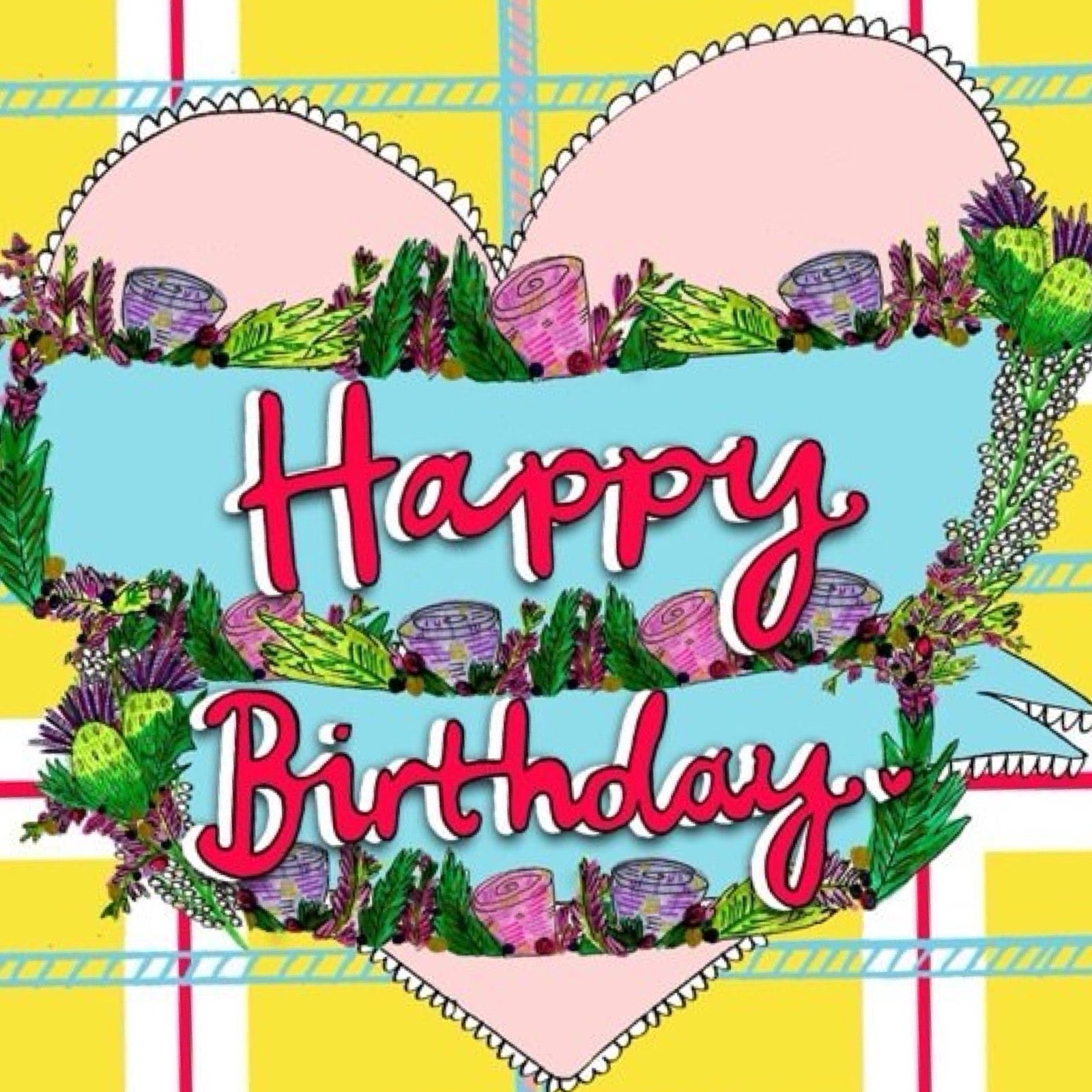Happy birthday card close up.