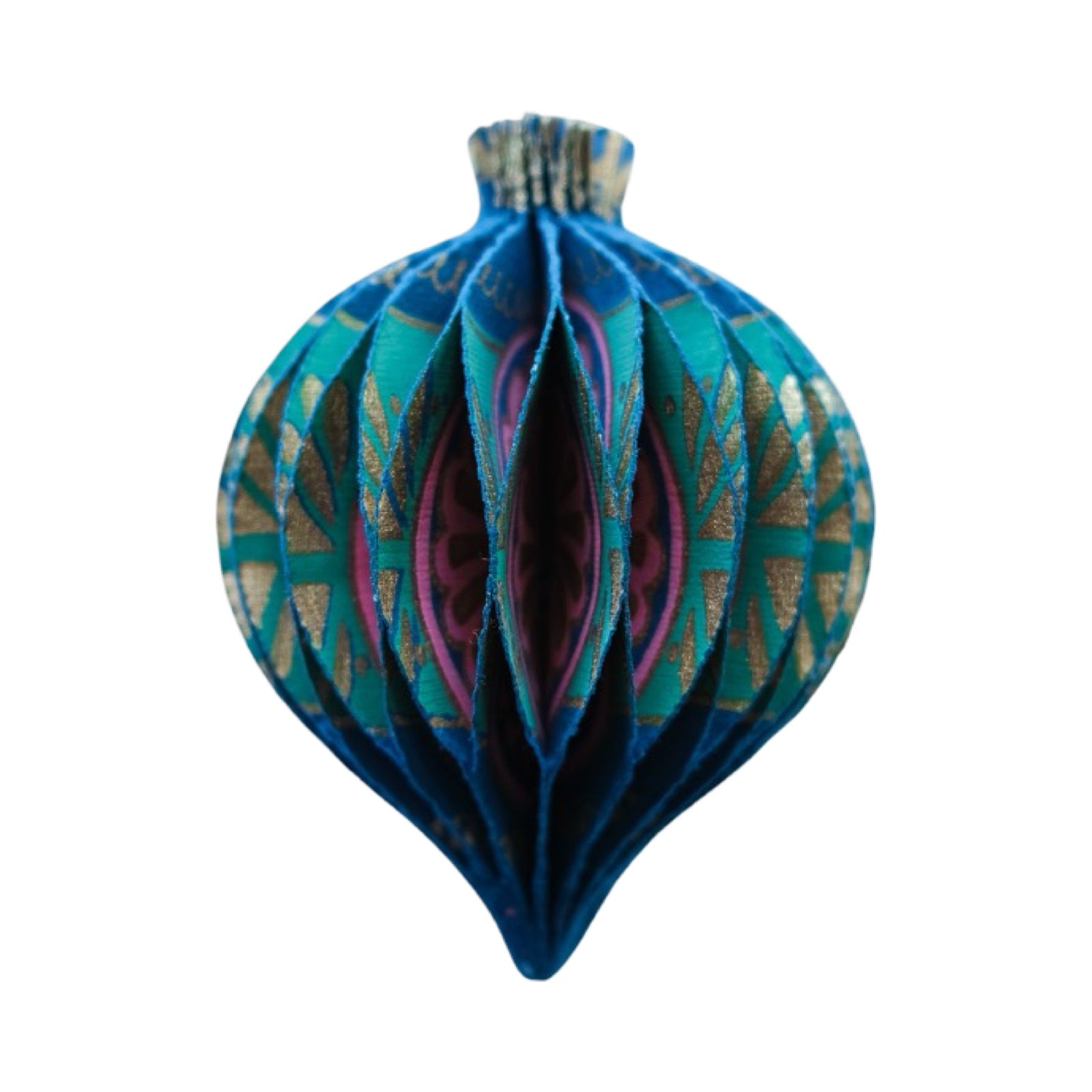 Blue Honeycomb Bauble