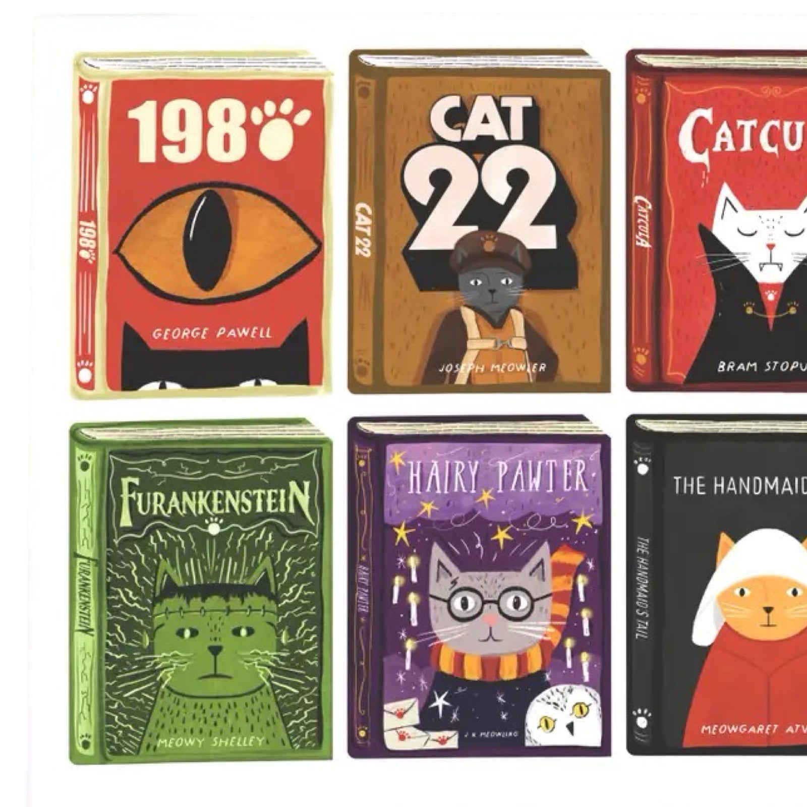 Collection of book covers with animal-themed titles and illustrations on a white background.