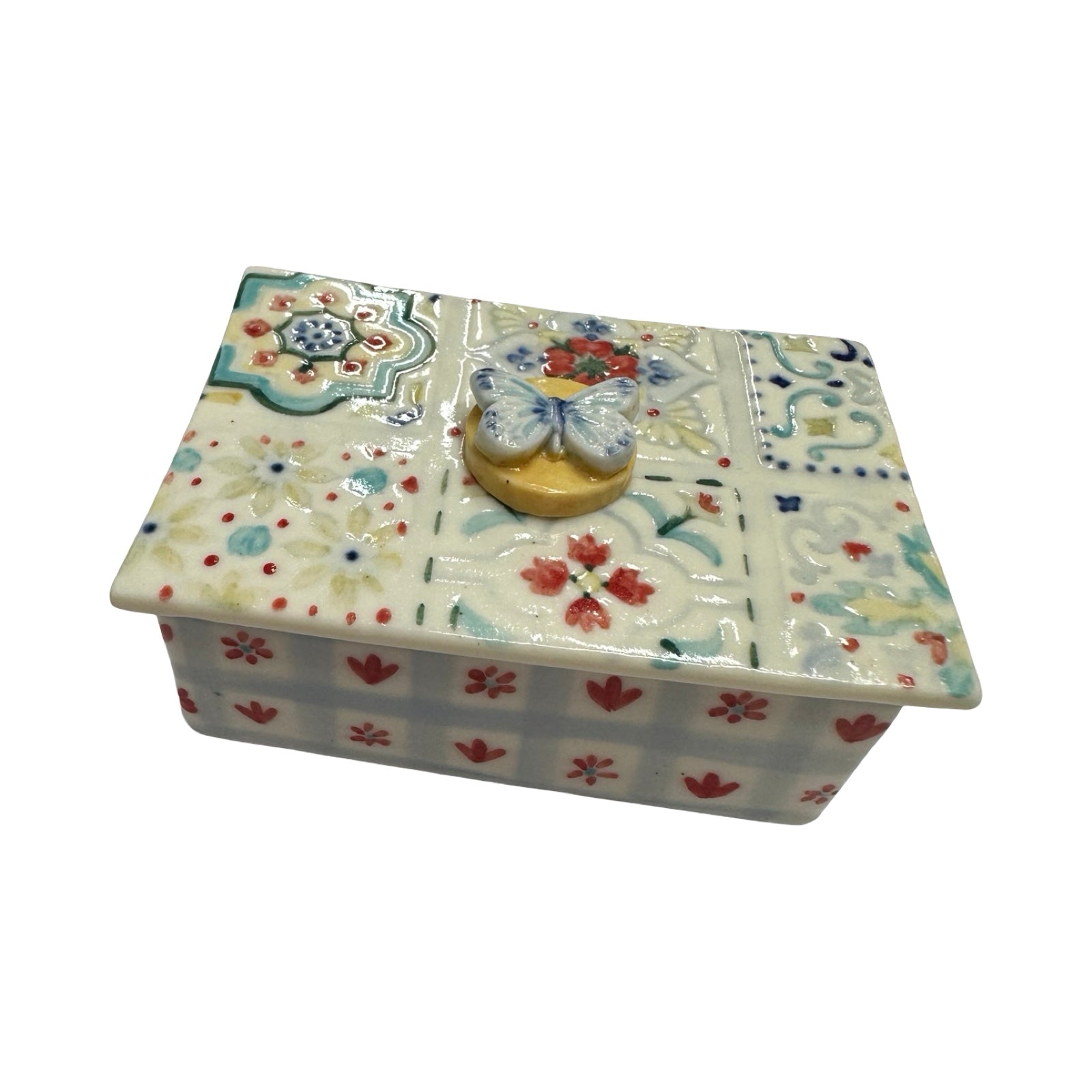 Butterfly Porcelain Trinket Box