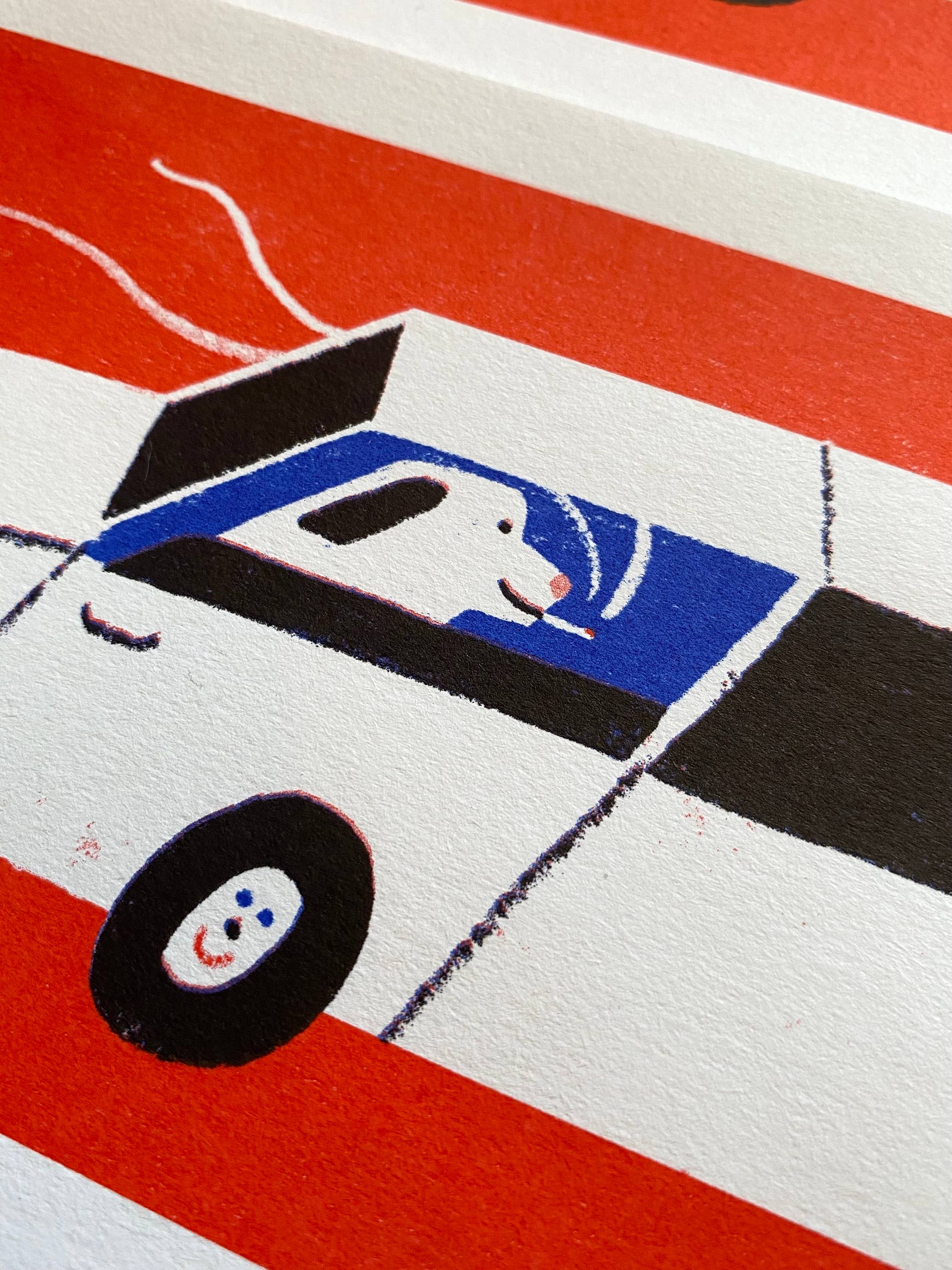 A Dog in it’s Limo Print