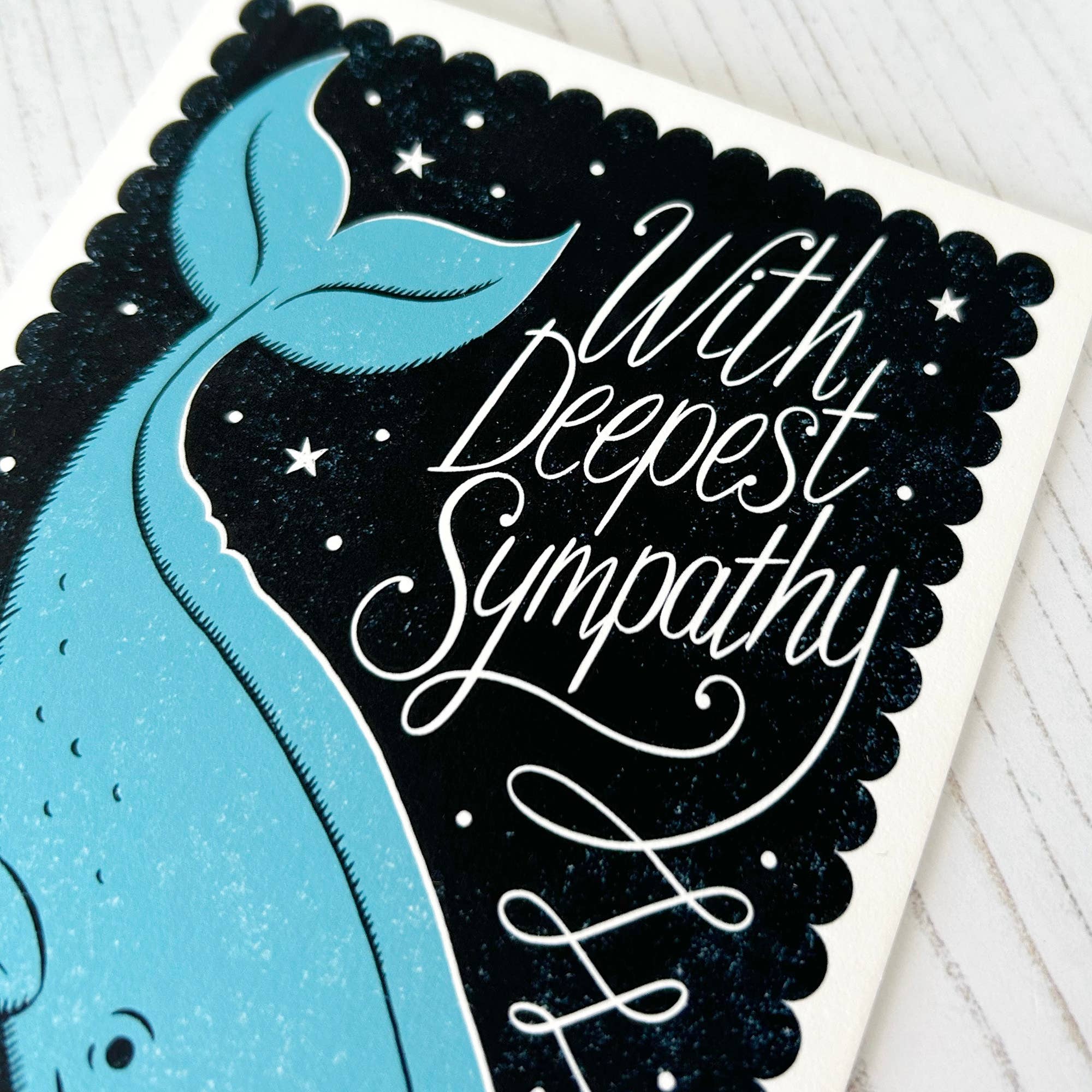 Blue Whale Sympathy Card