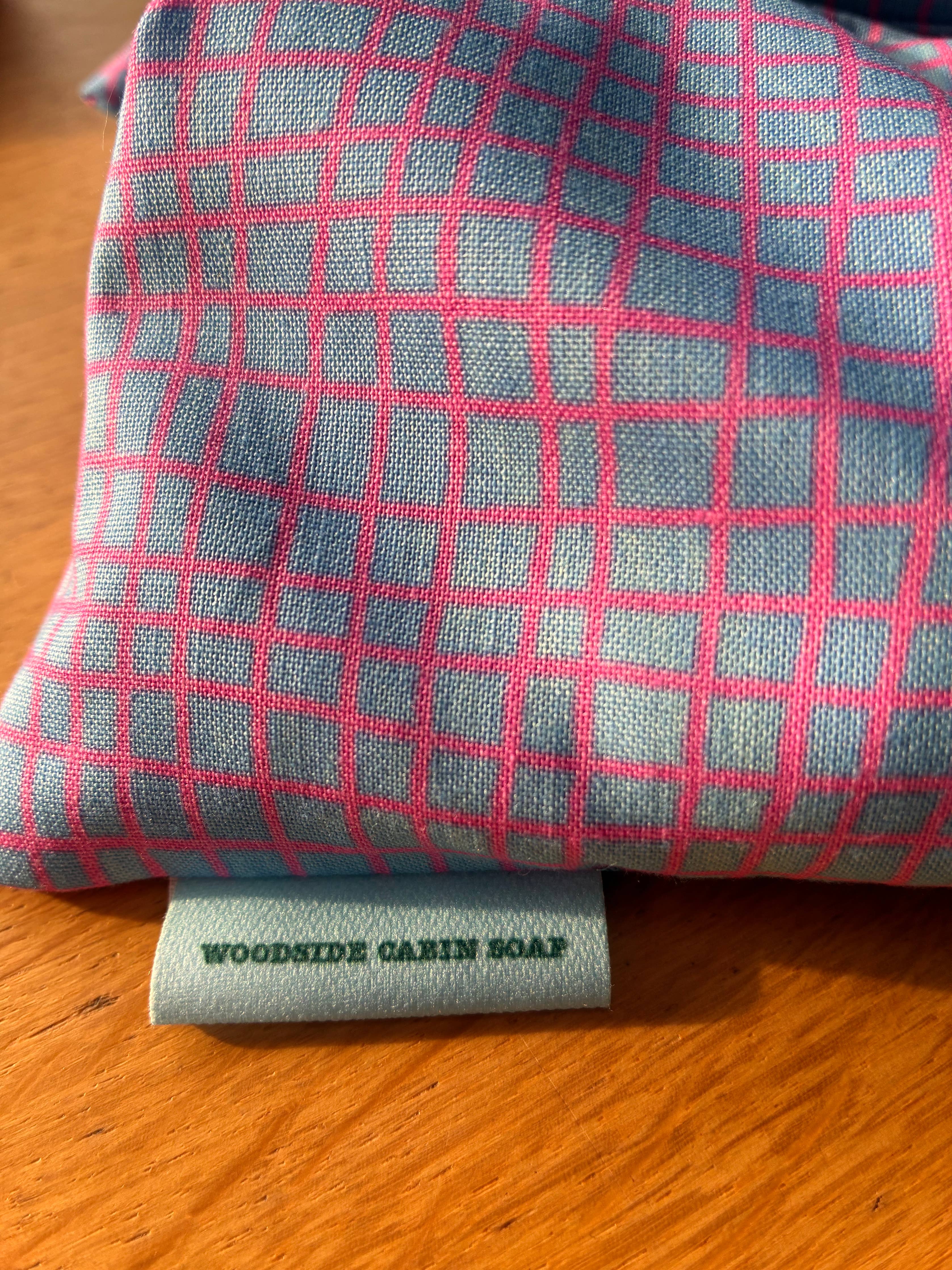 Pink Grid Lavender Eye Pillow