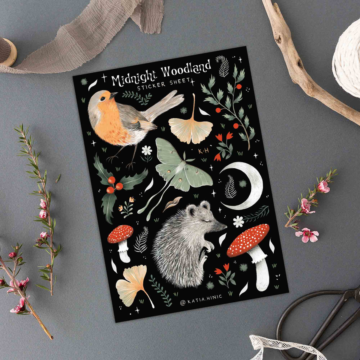 Midnight Woodland Sticker Sheet