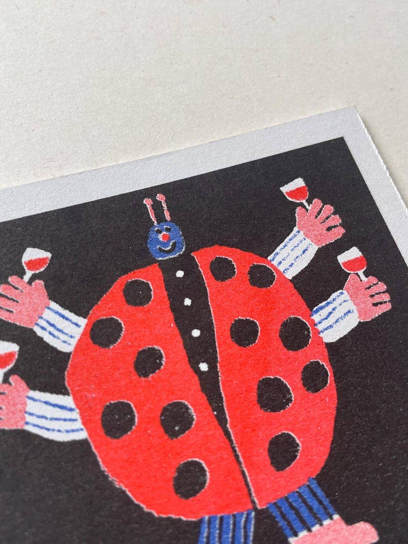 Little Boozy Ladybird Mini Print