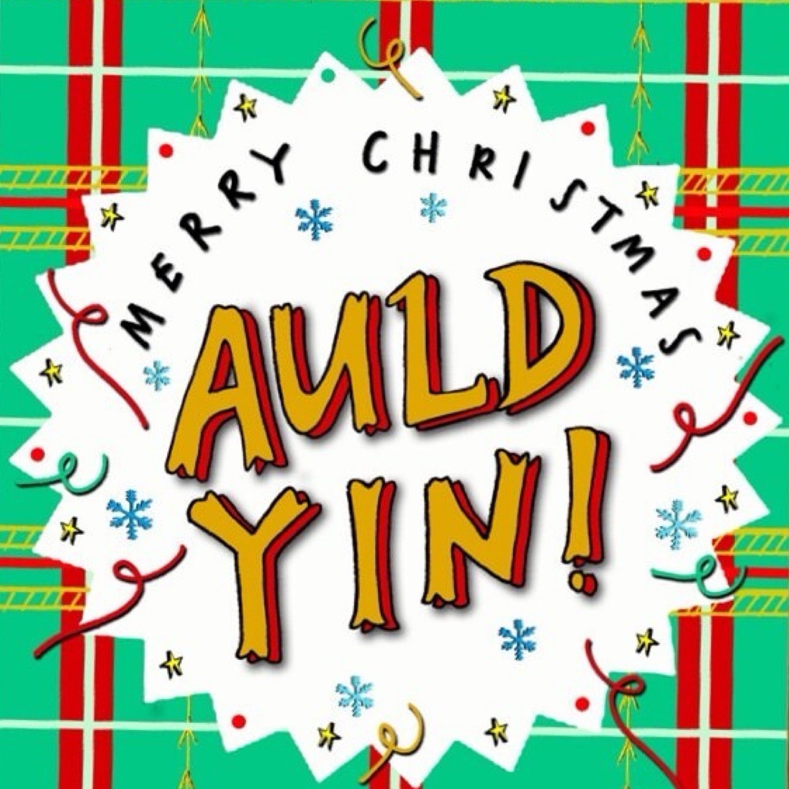 Auld yin card close up.